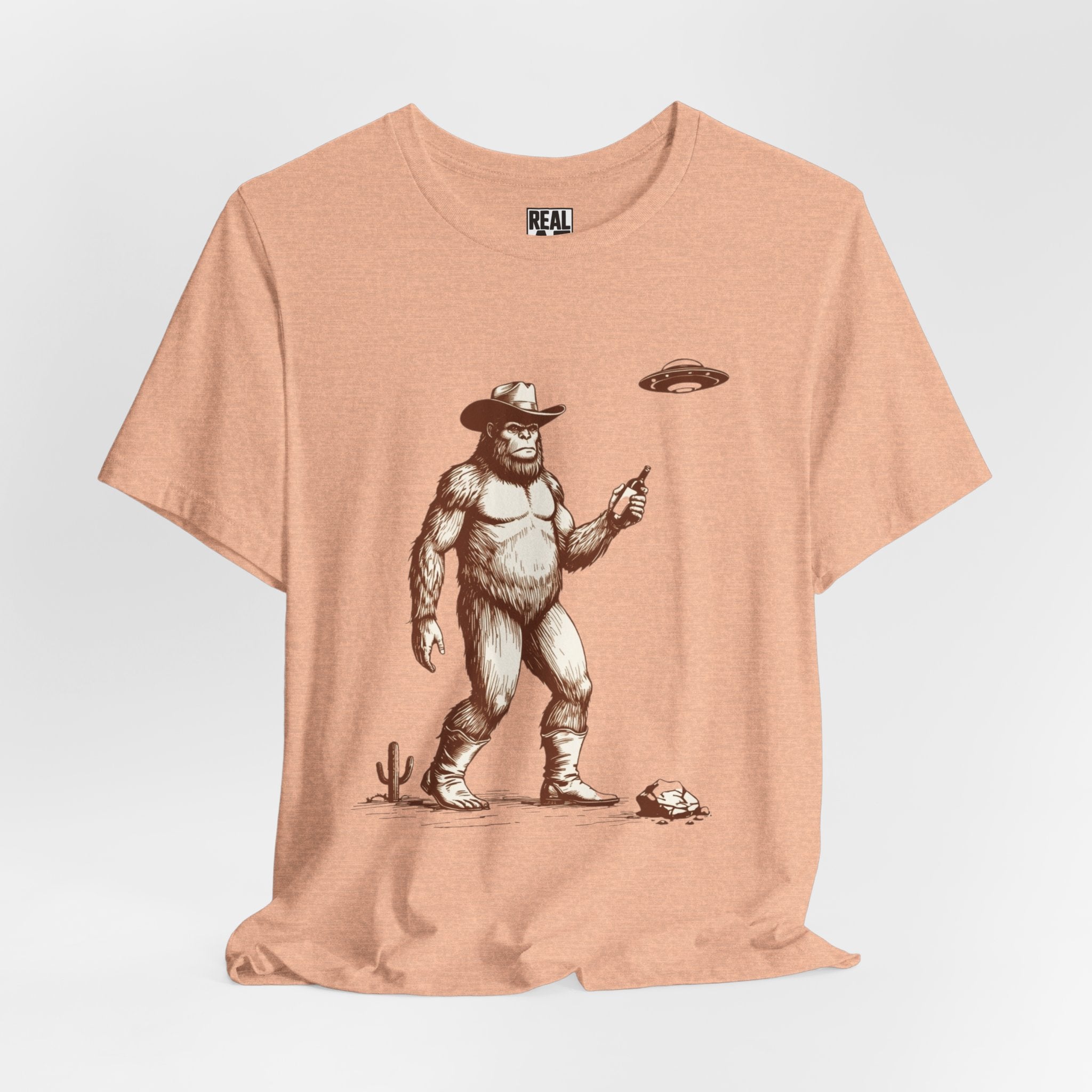 Bigfoot Cowboy UFO Western Tee