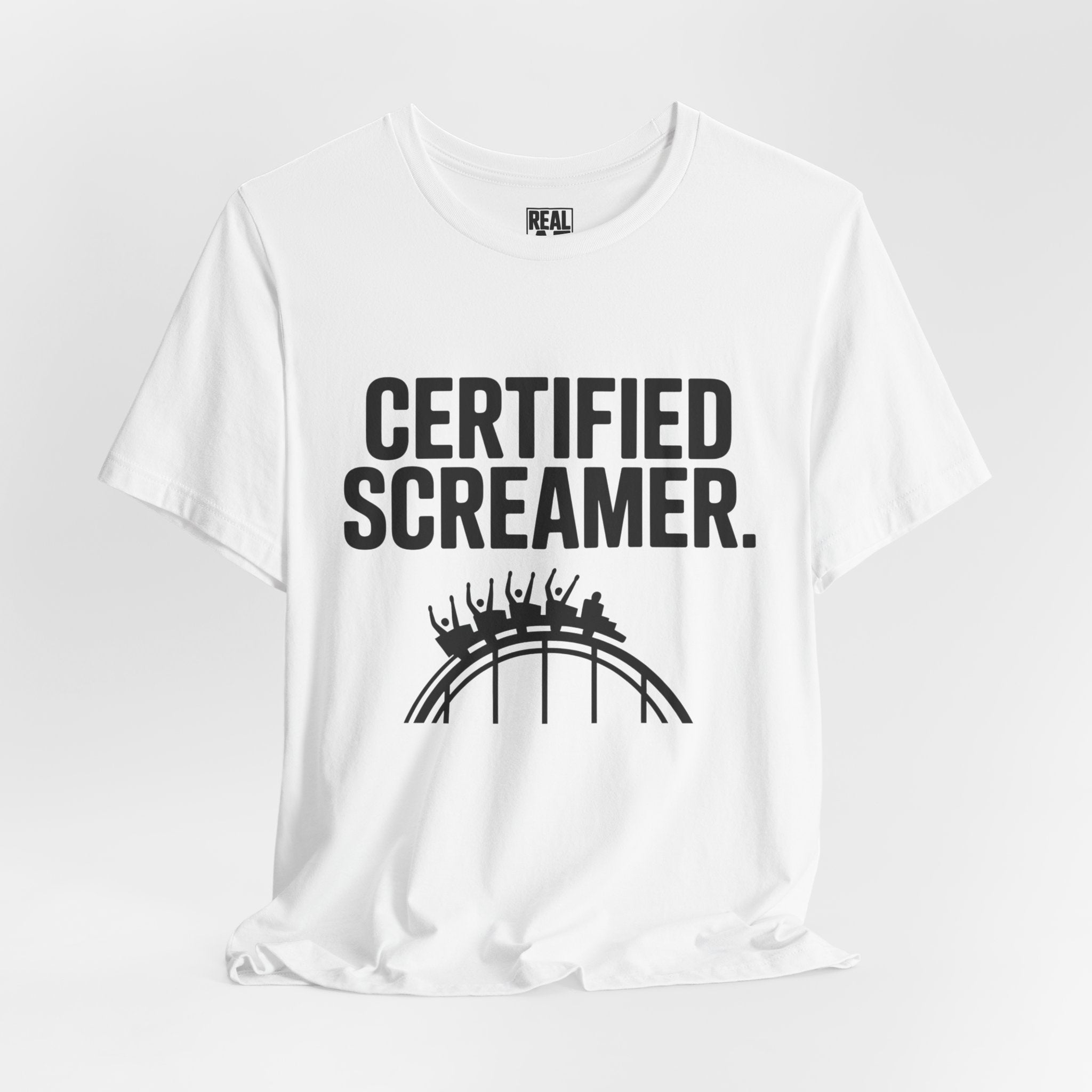 Certified Screamer T‑Shirt — Roller Coaster Thrill Seeker Tee