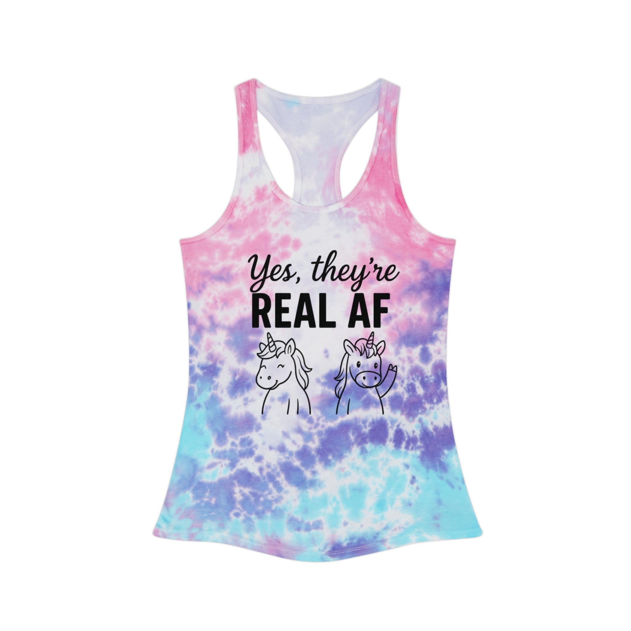 Tie Dye Racerback Tank Top - Yes, they're REAL AF - Unicorns