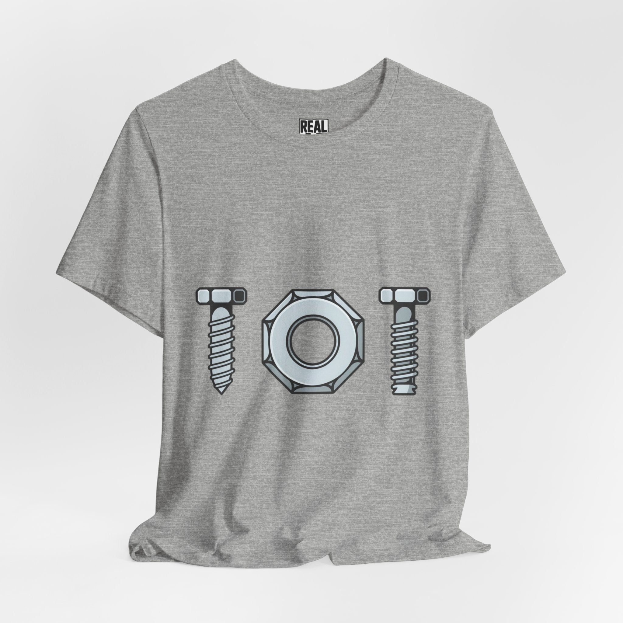Screw Nut and Bolt Graphic Tee — Mechanic Hardware Tool Shirt