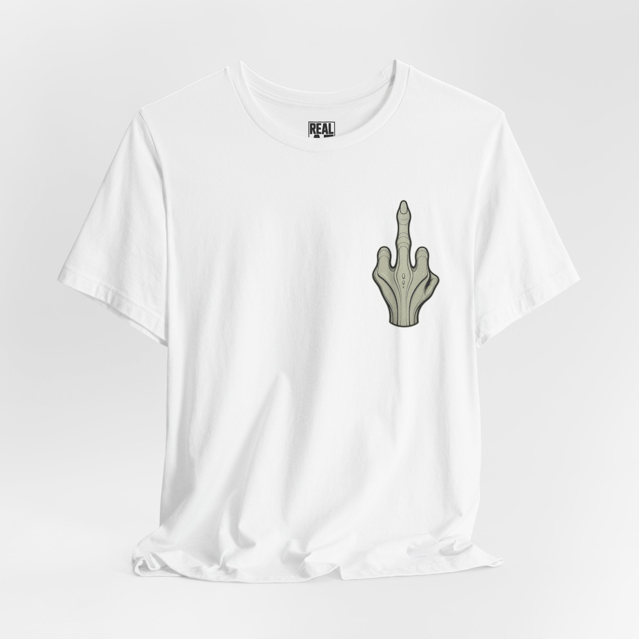 Alien Hand Middle Finger Tee – Funny Retro Space Graphic Shirt