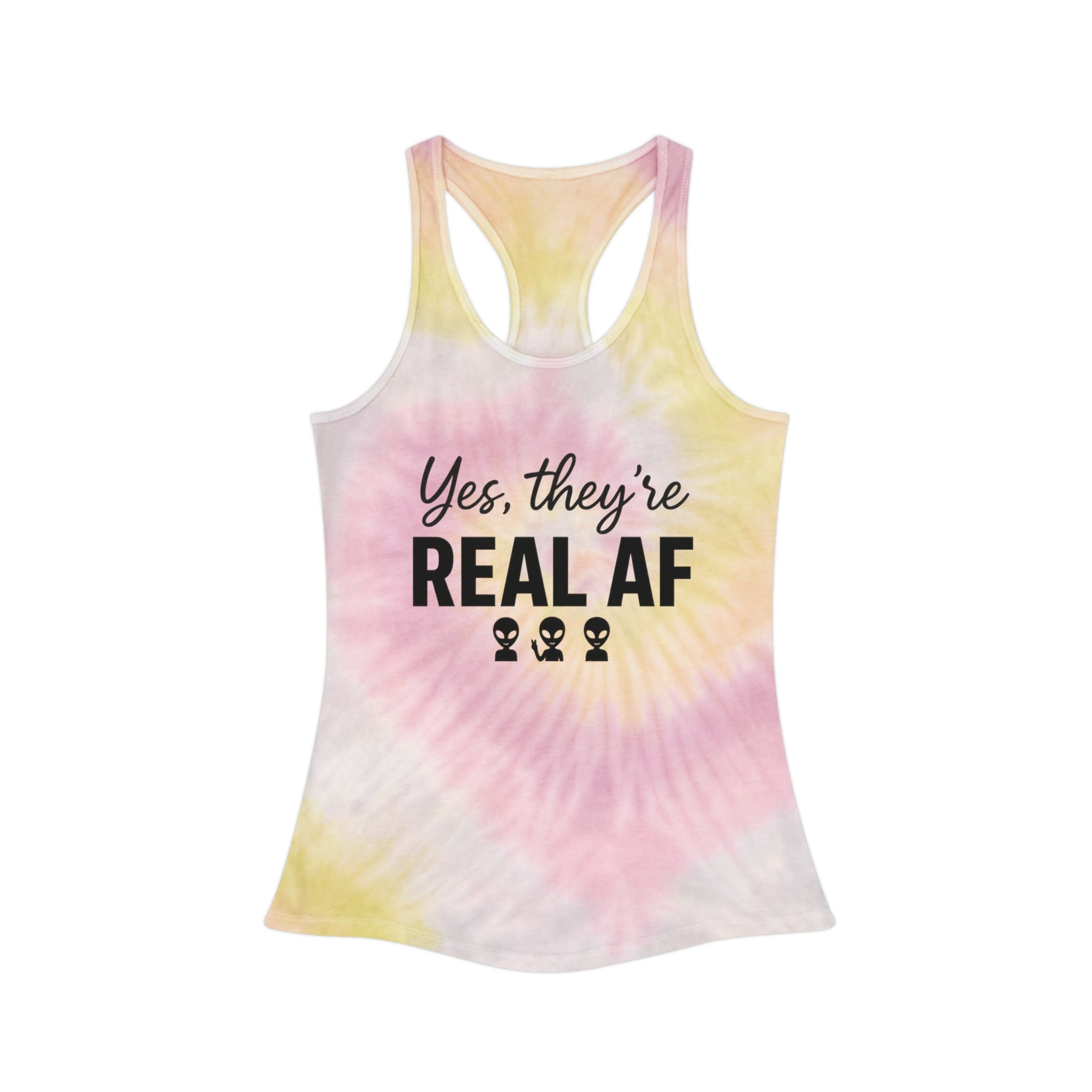 Tie Dye Tank Top - Empowering Women's Clothing, Hippie Festival Shirt, Colorful Racerback Camisole, Yoga Workout Wear, Summer Beach Apparel