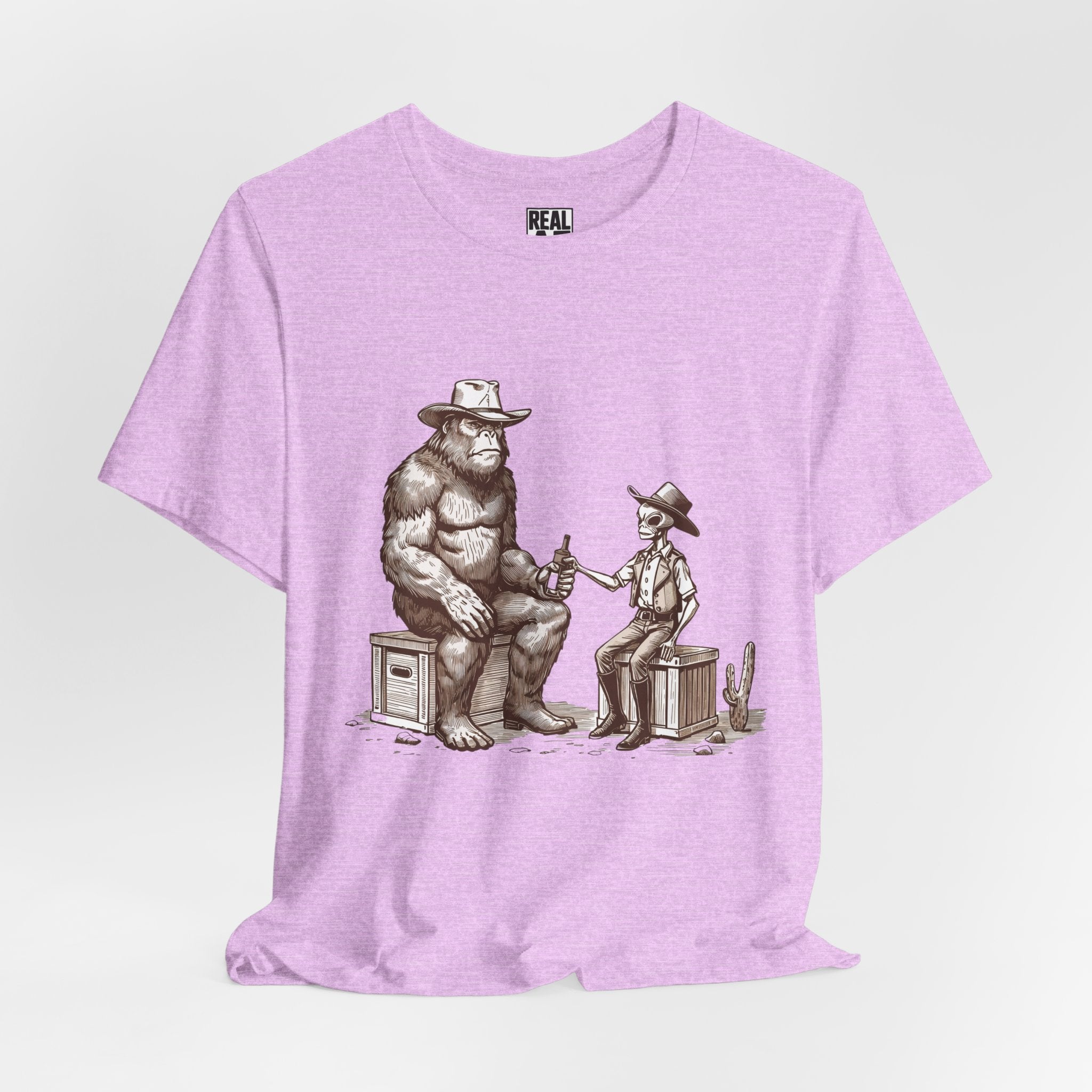 Frontier Truce T‑Shirt – Bigfoot & Alien Beer Break Tee