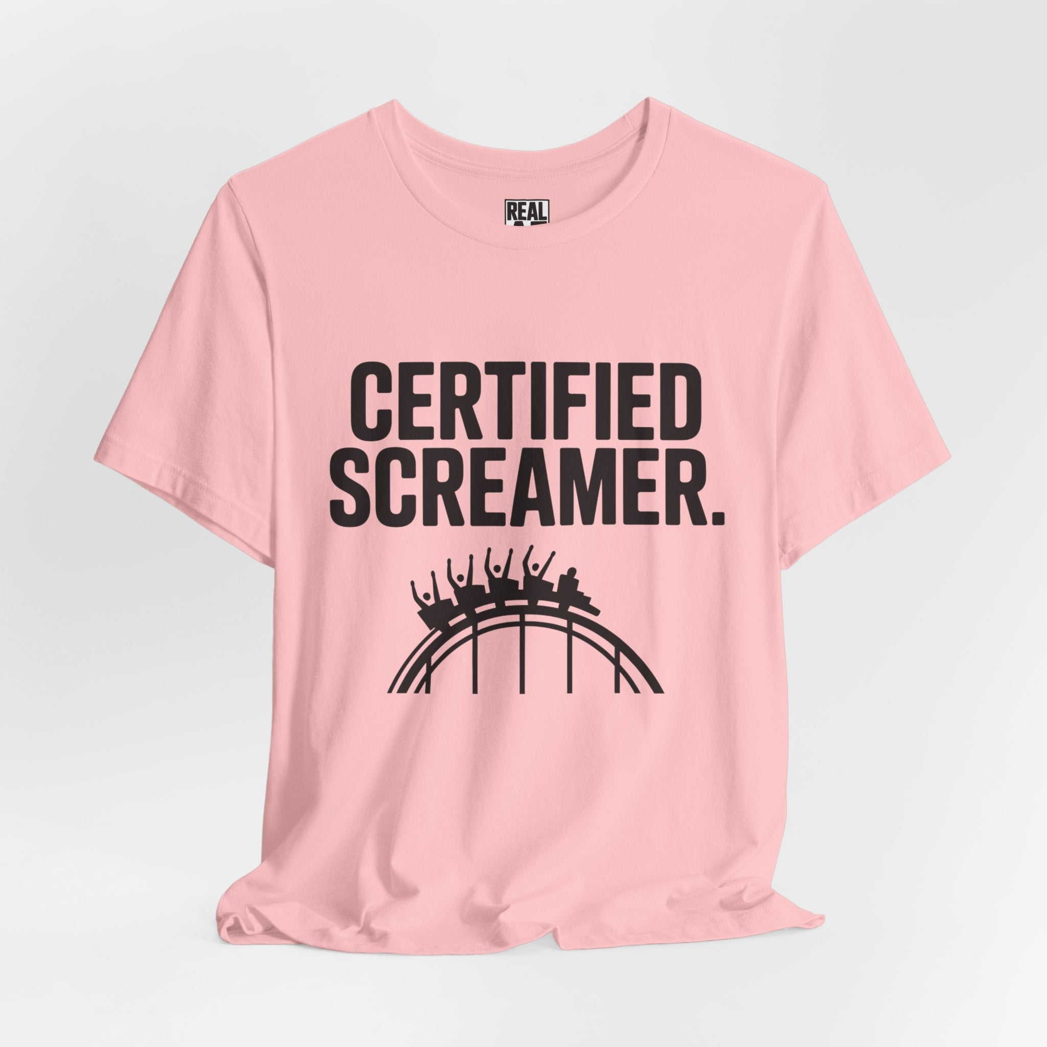Certified Screamer T‑Shirt — Roller Coaster Thrill Seeker Tee