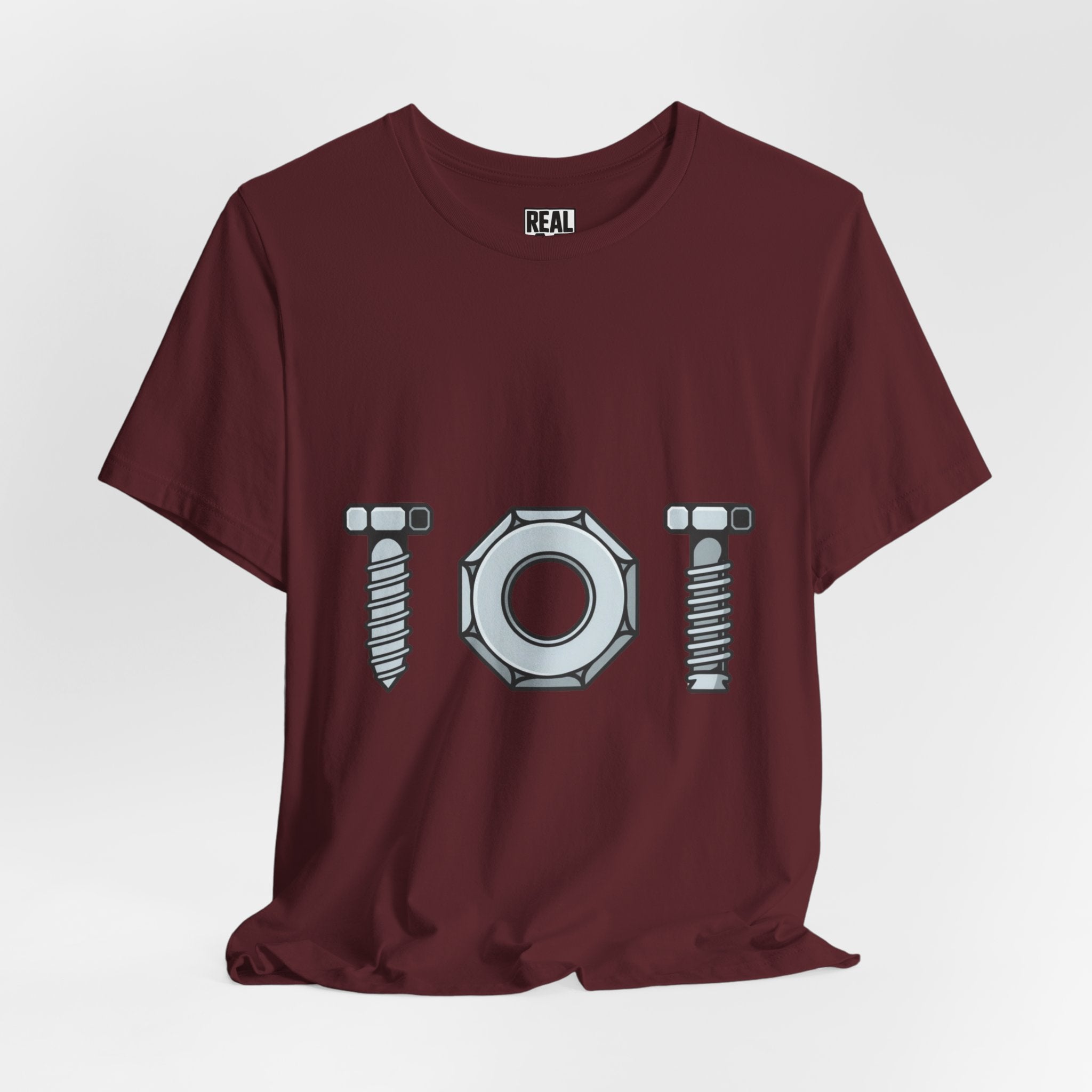 Screw Nut and Bolt Graphic Tee — Mechanic Hardware Tool Shirt