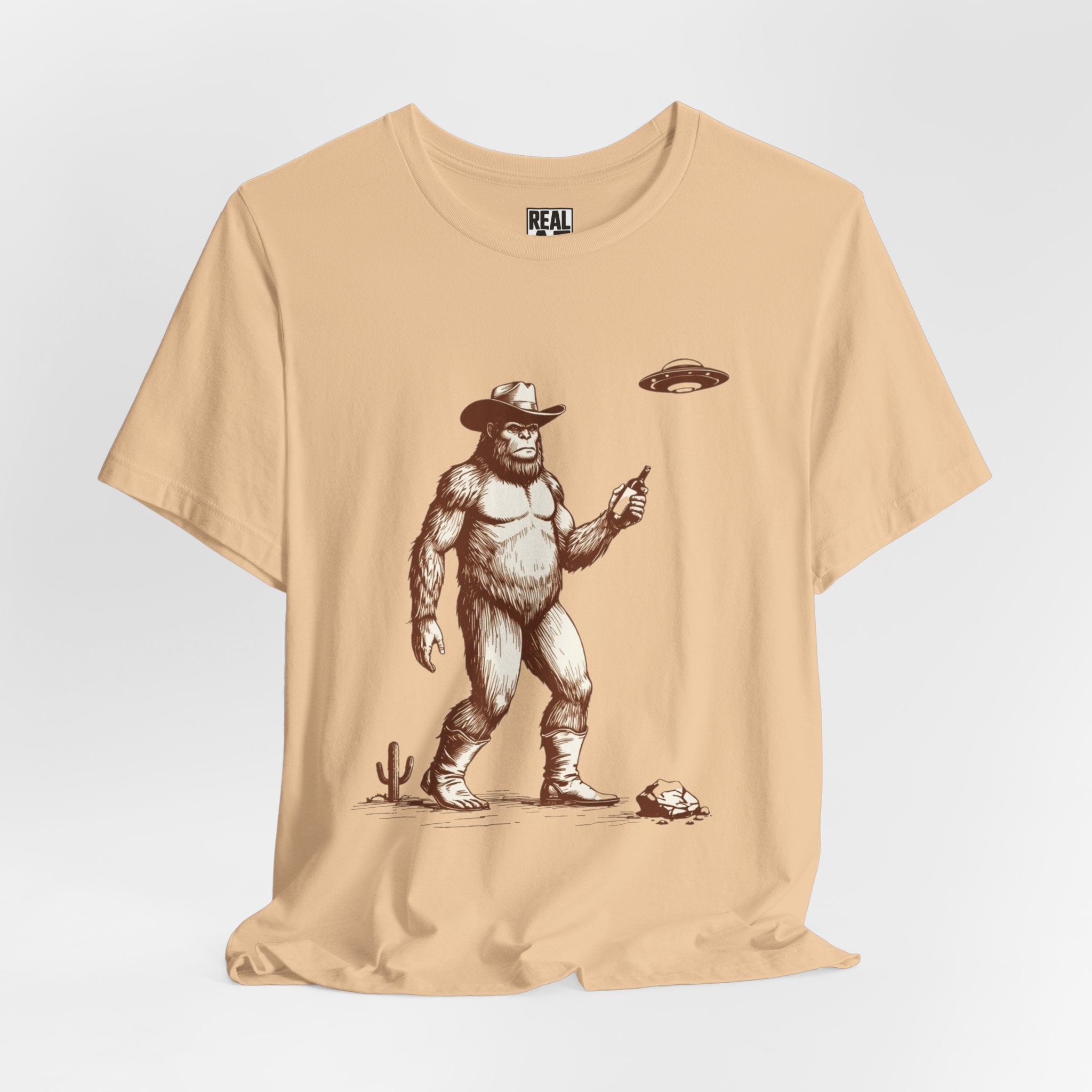 Bigfoot Cowboy UFO Western Tee
