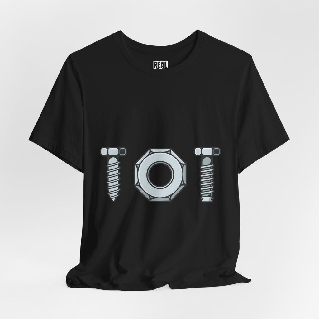 Screw Nut and Bolt Graphic Tee — Mechanic Hardware Tool Shirt