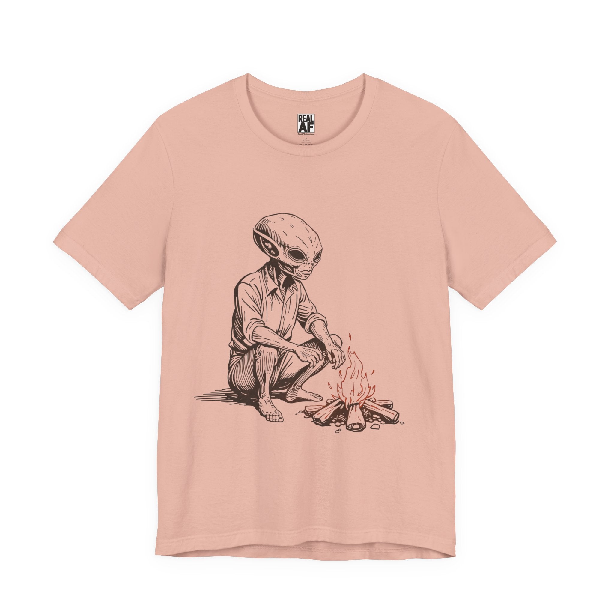 Campfire Visitor T‑Shirt – Western Alien Night Tee
