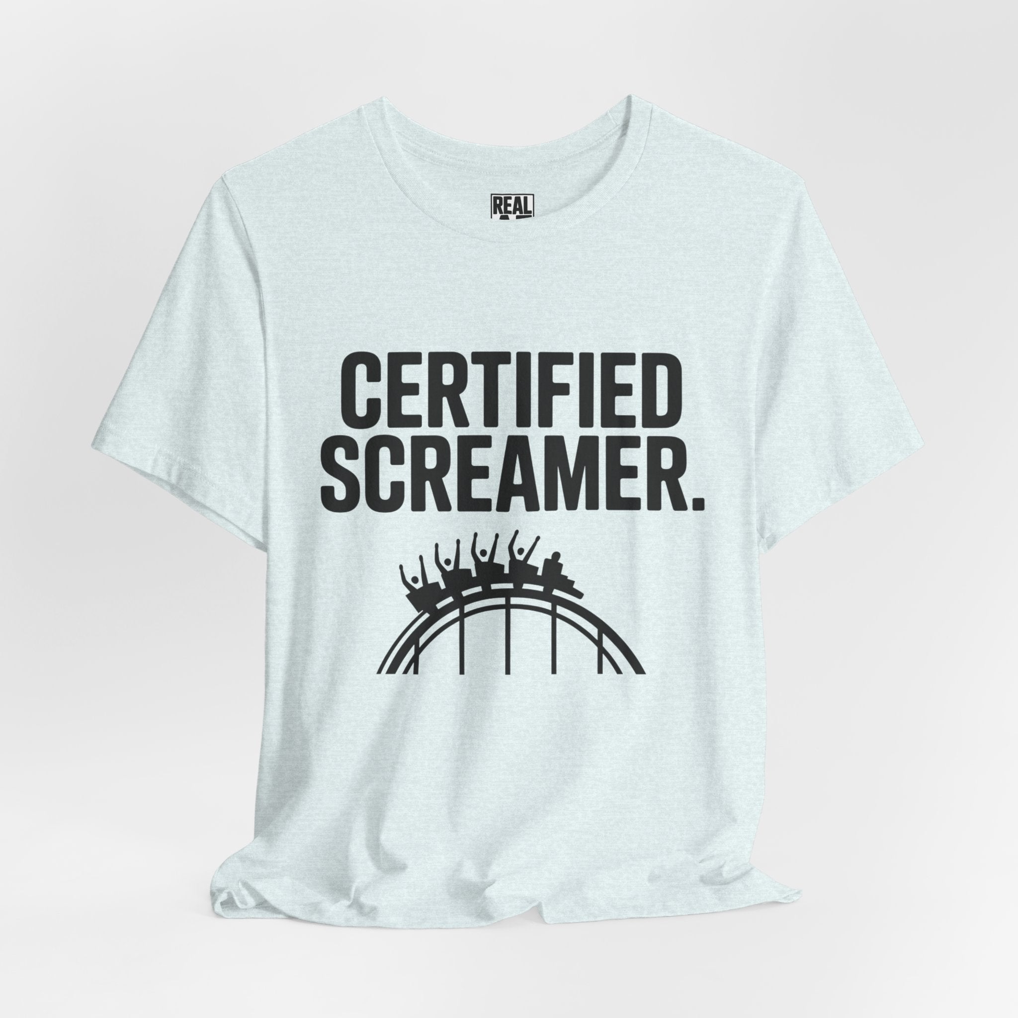 Certified Screamer T‑Shirt — Roller Coaster Thrill Seeker Tee