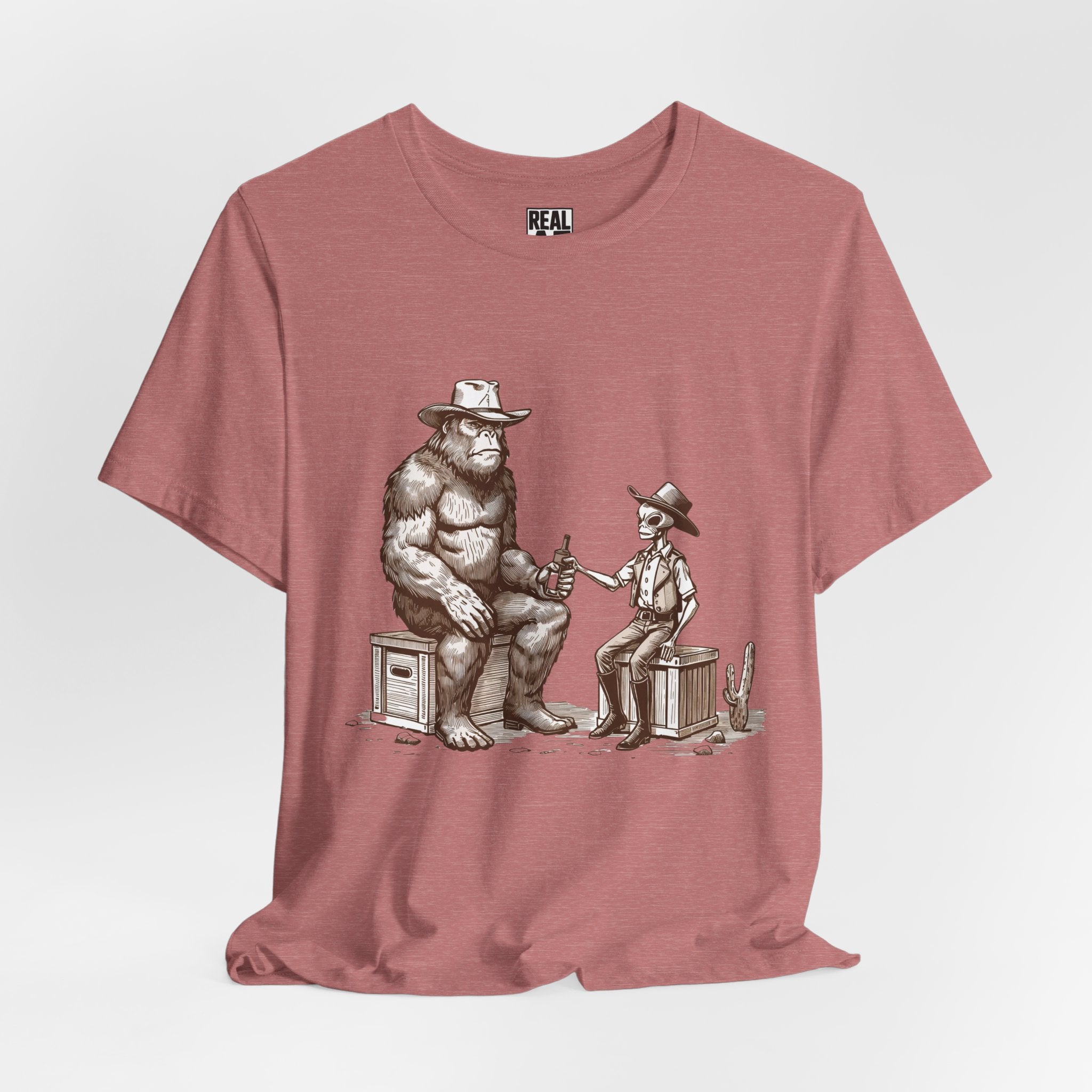 Frontier Truce T‑Shirt – Bigfoot & Alien Beer Break Tee