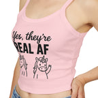 Yes, They're Real AF Unicorn Spaghetti Strap Tank Top