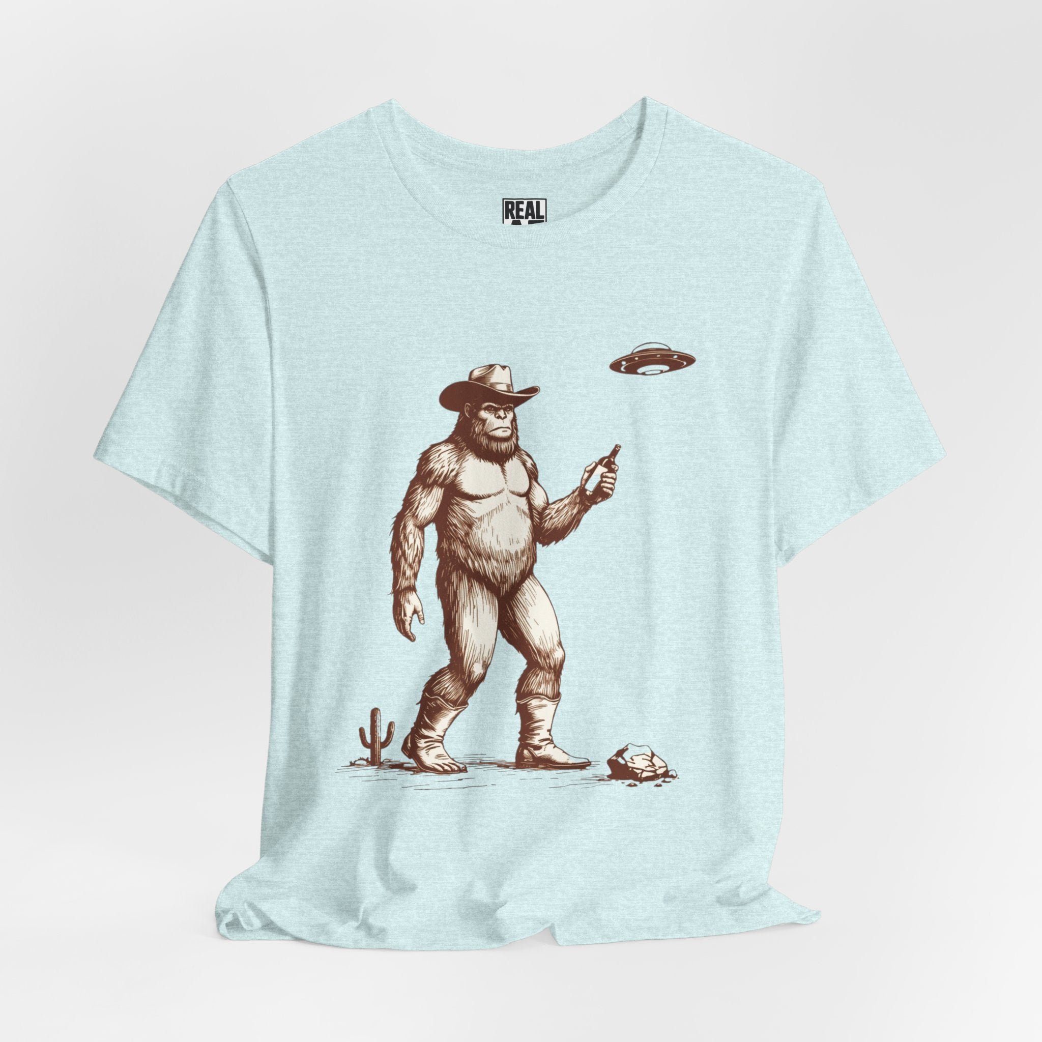 Bigfoot Cowboy UFO Western Tee