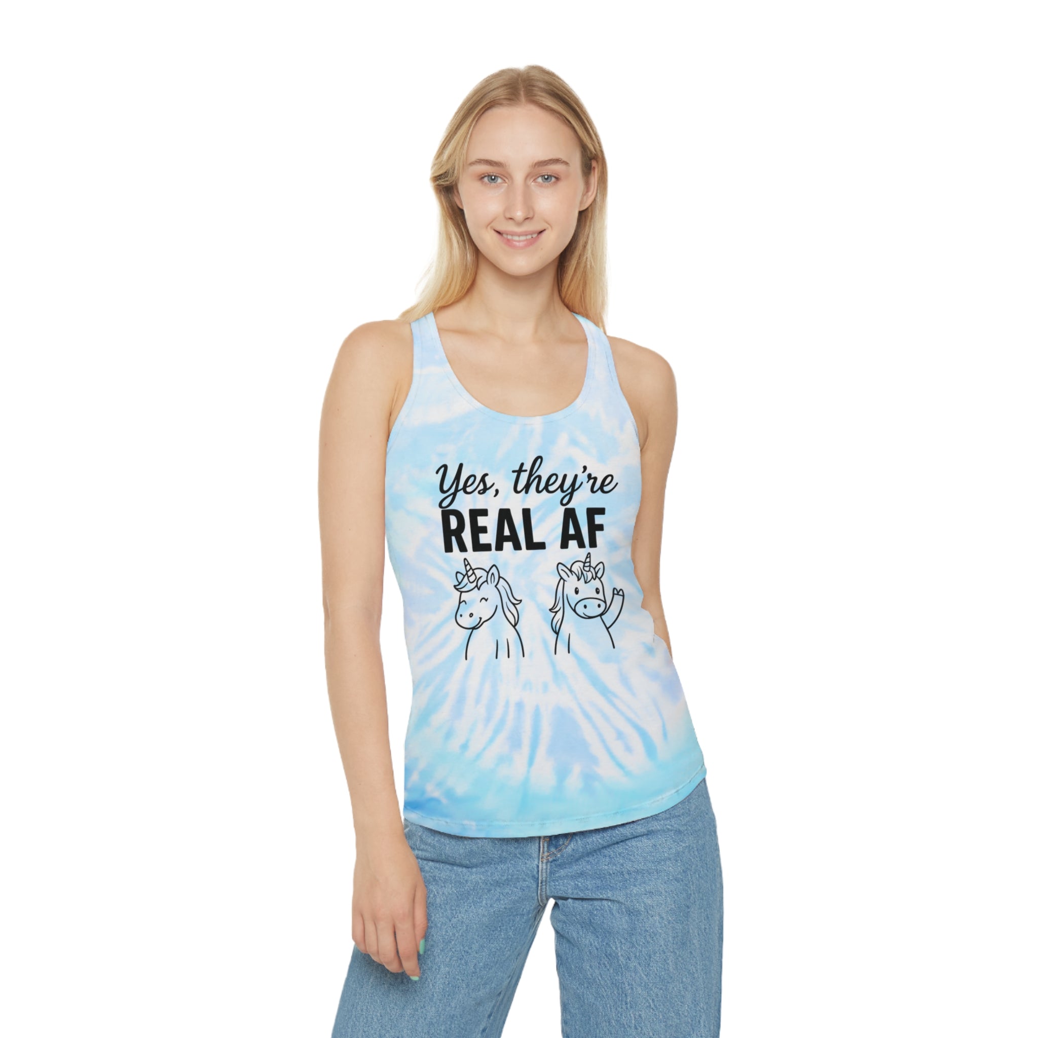 Tie Dye Racerback Tank Top - Yes, they're REAL AF - Unicorns
