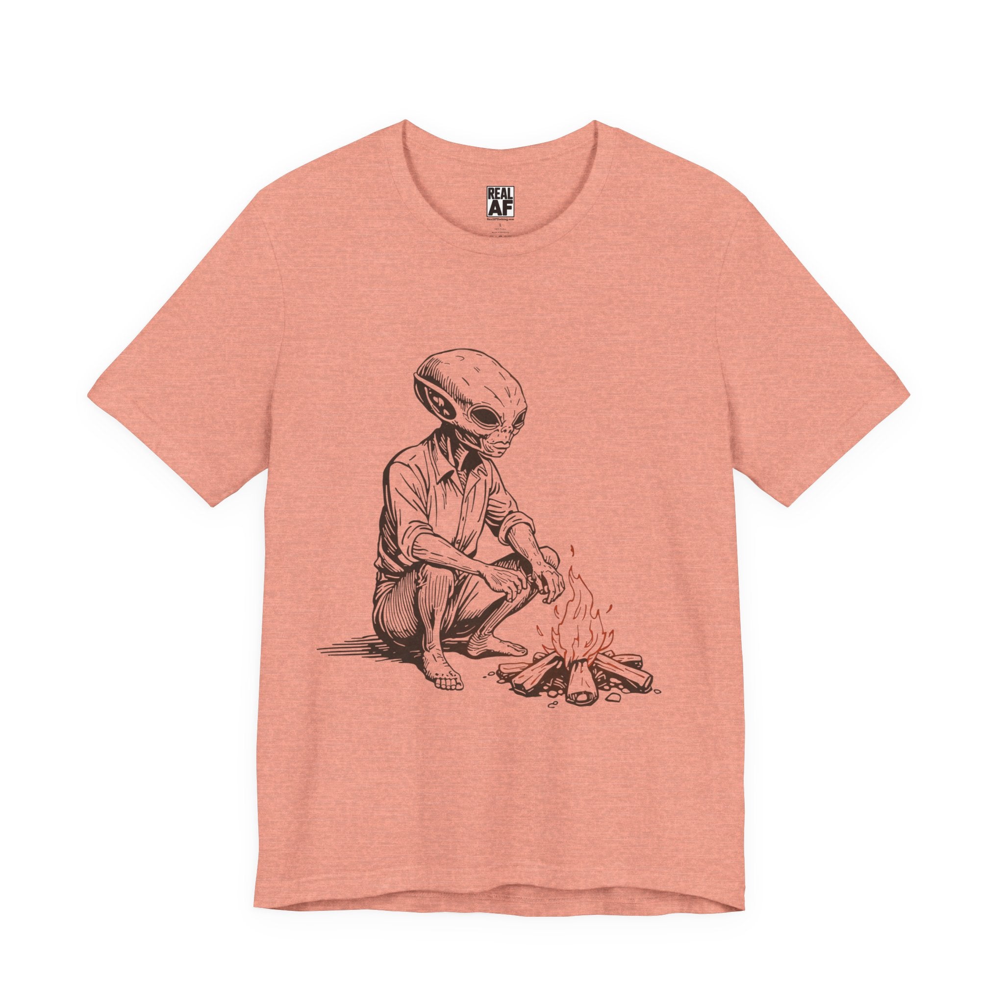 Campfire Visitor T‑Shirt – Western Alien Night Tee