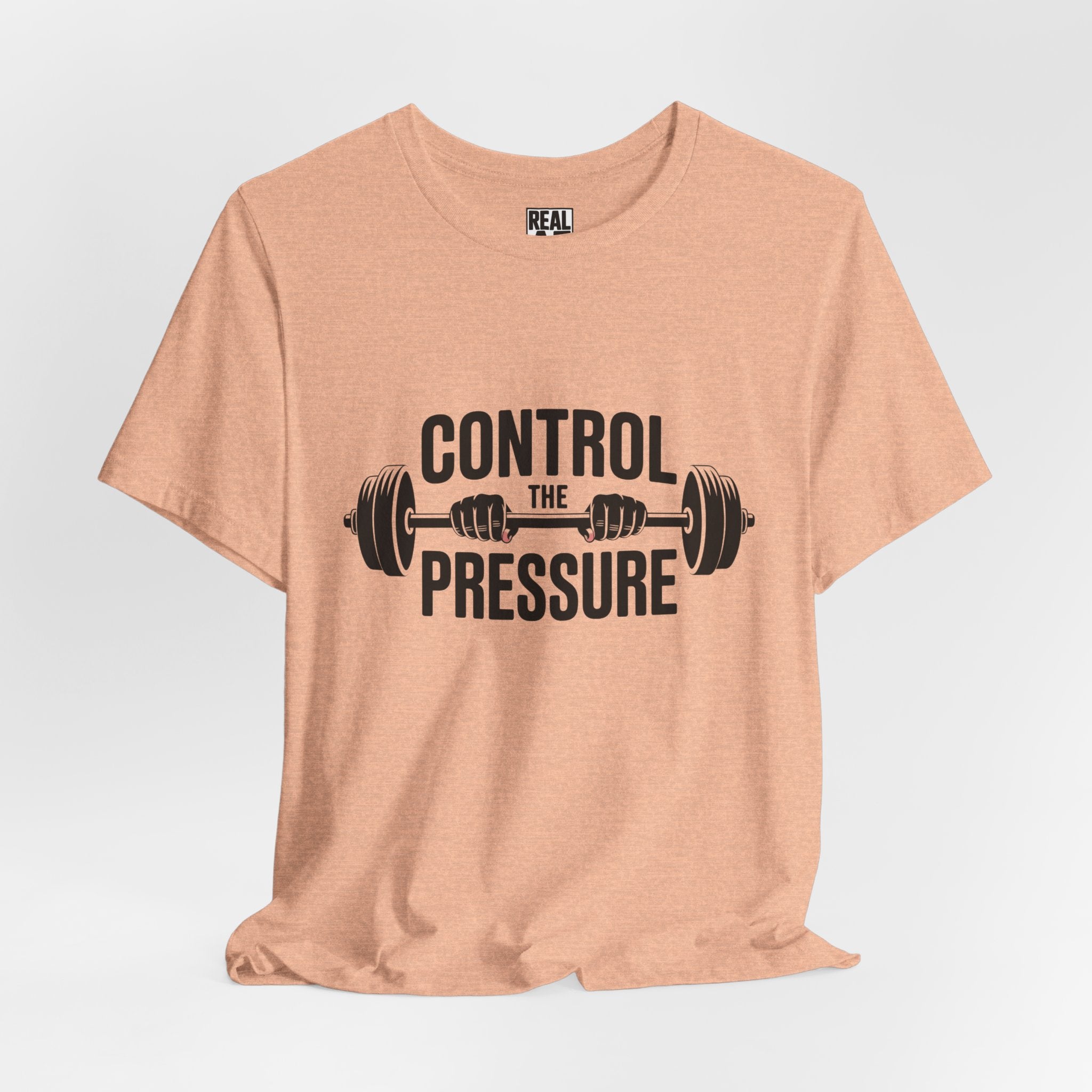 Control the Pressure Barbell Tee — Weightlifting Gym Shirt
