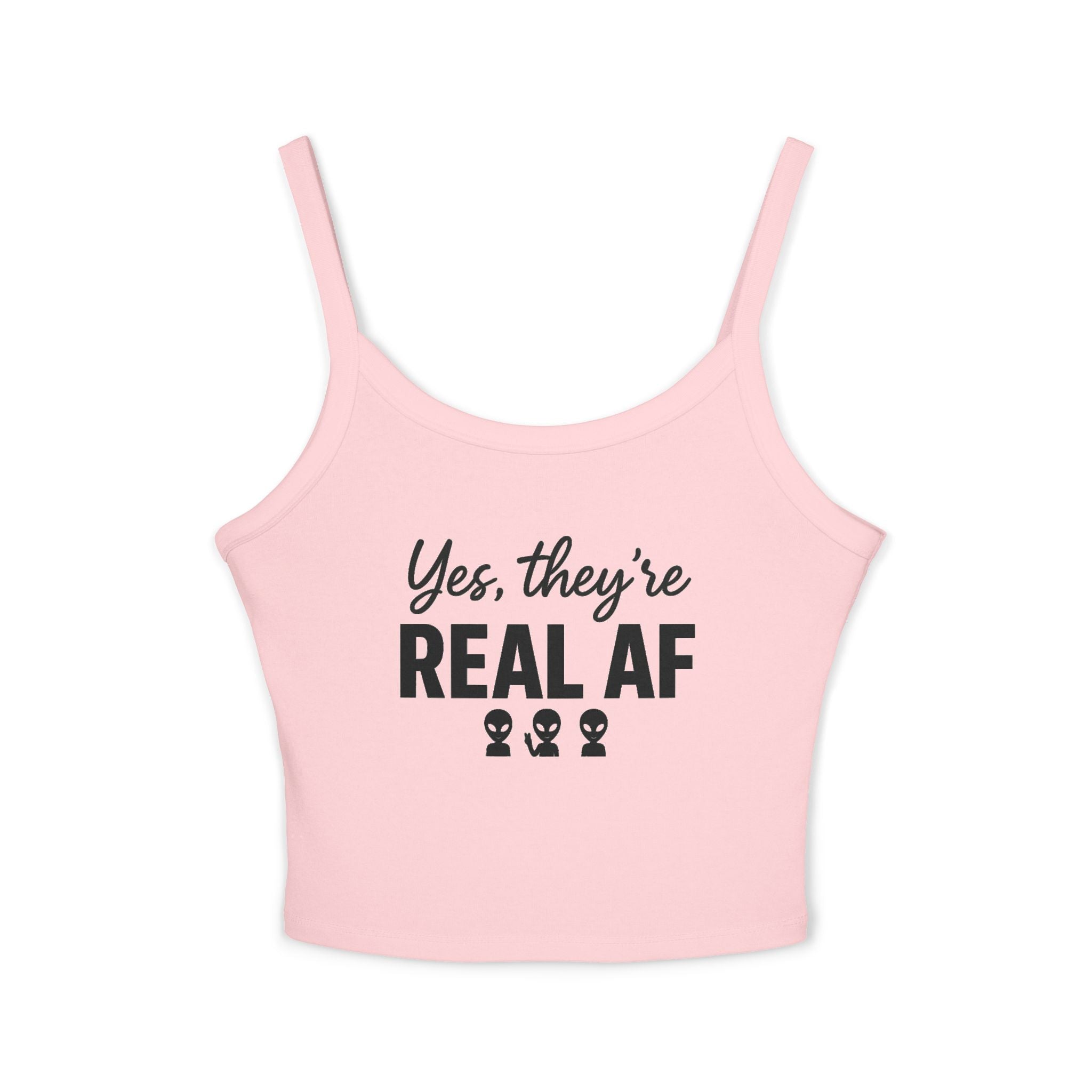 Yes, They're Real AF Spaghetti Aliens Strap Tank Top