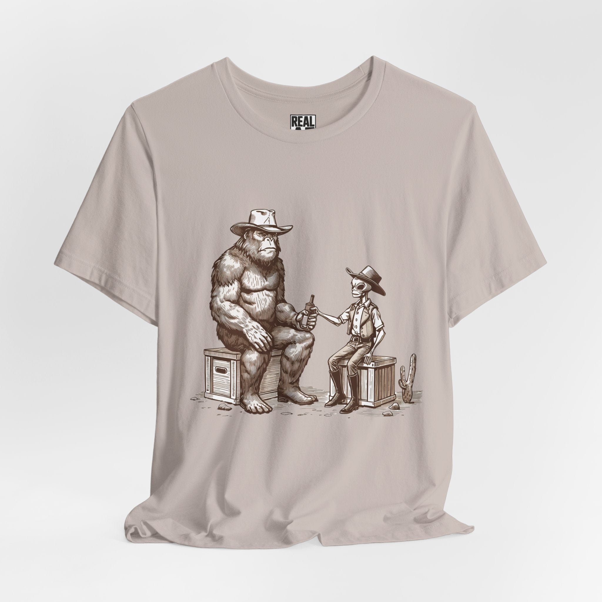 Frontier Truce T‑Shirt – Bigfoot & Alien Beer Break Tee