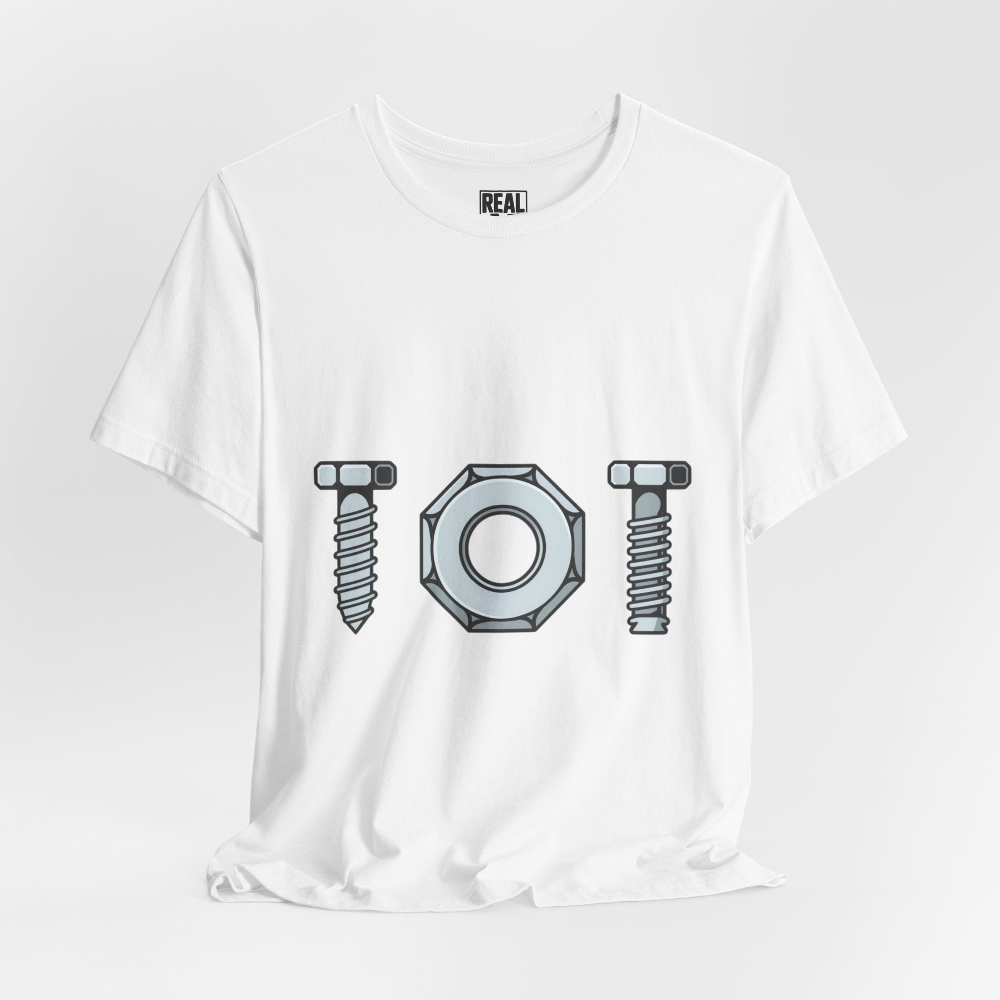 Screw Nut and Bolt Graphic Tee — Mechanic Hardware Tool Shirt