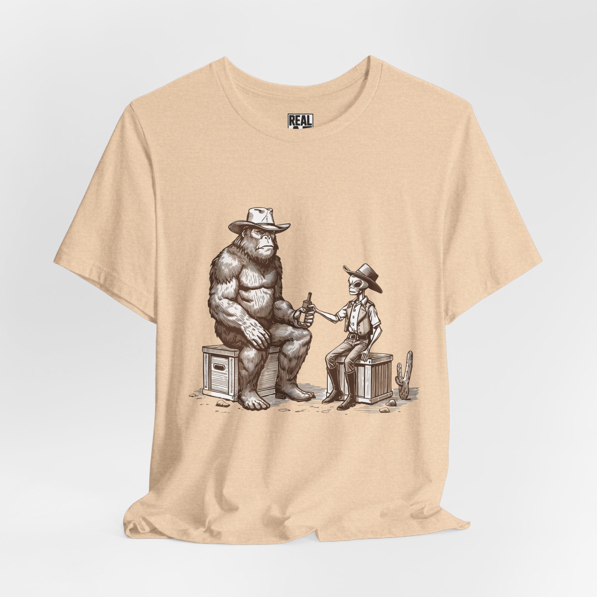 Frontier Truce T‑Shirt – Bigfoot & Alien Beer Break Tee