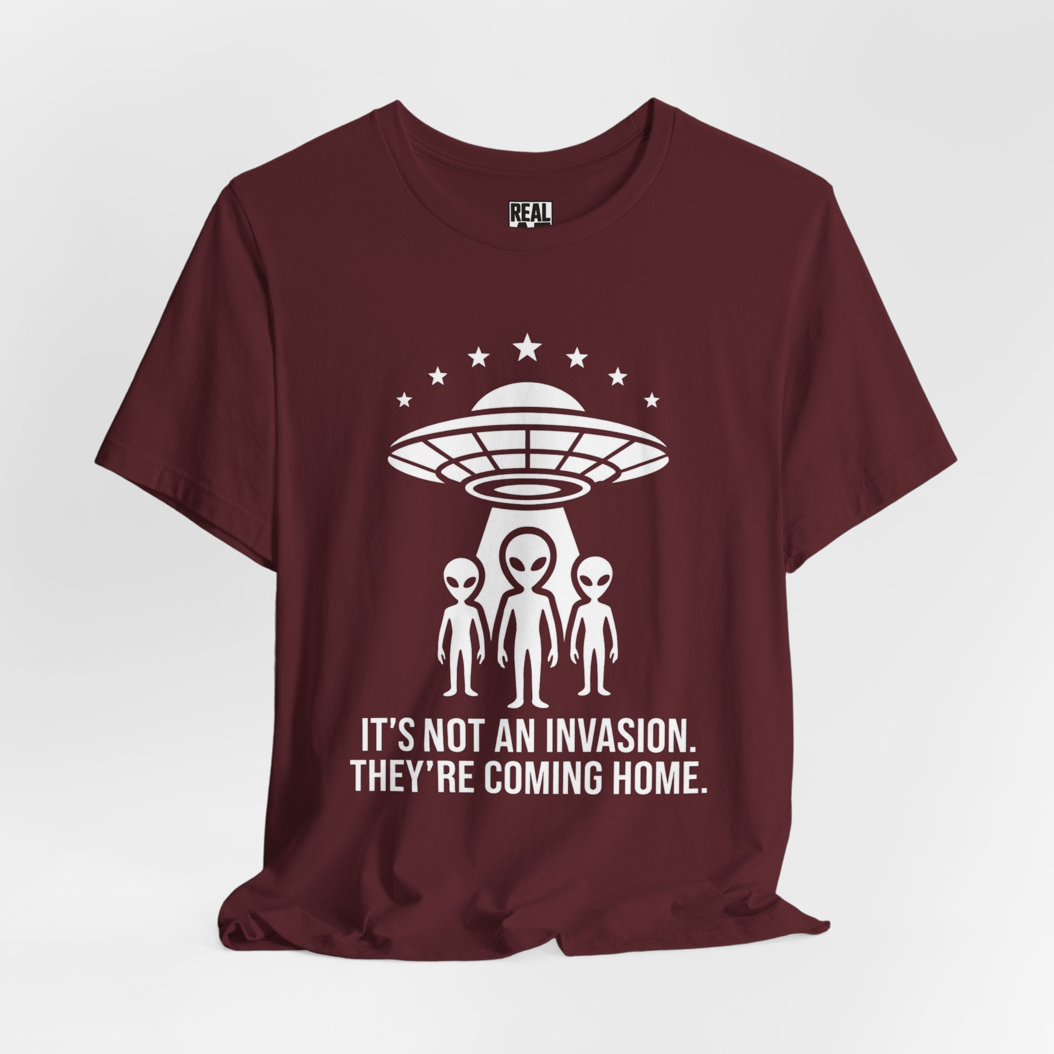 Alien Homecoming T‑Shirt – "It's Not an Invasion, They're Coming Home" UFO Tee
