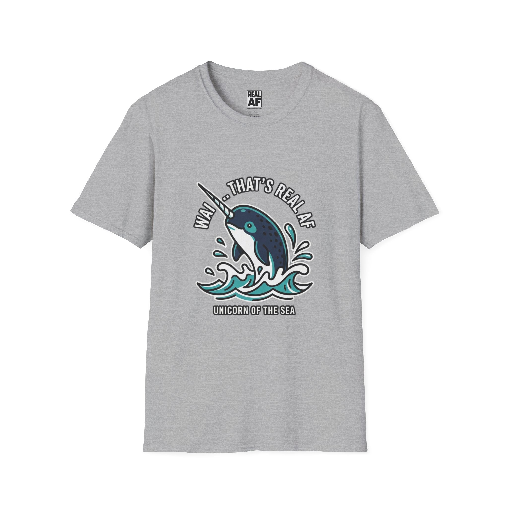 Narwhal Graphic T-Shirt — “Wow, That’s Real AF” Novelty Tee