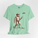 Bigfoot Cowboy UFO Western Tee