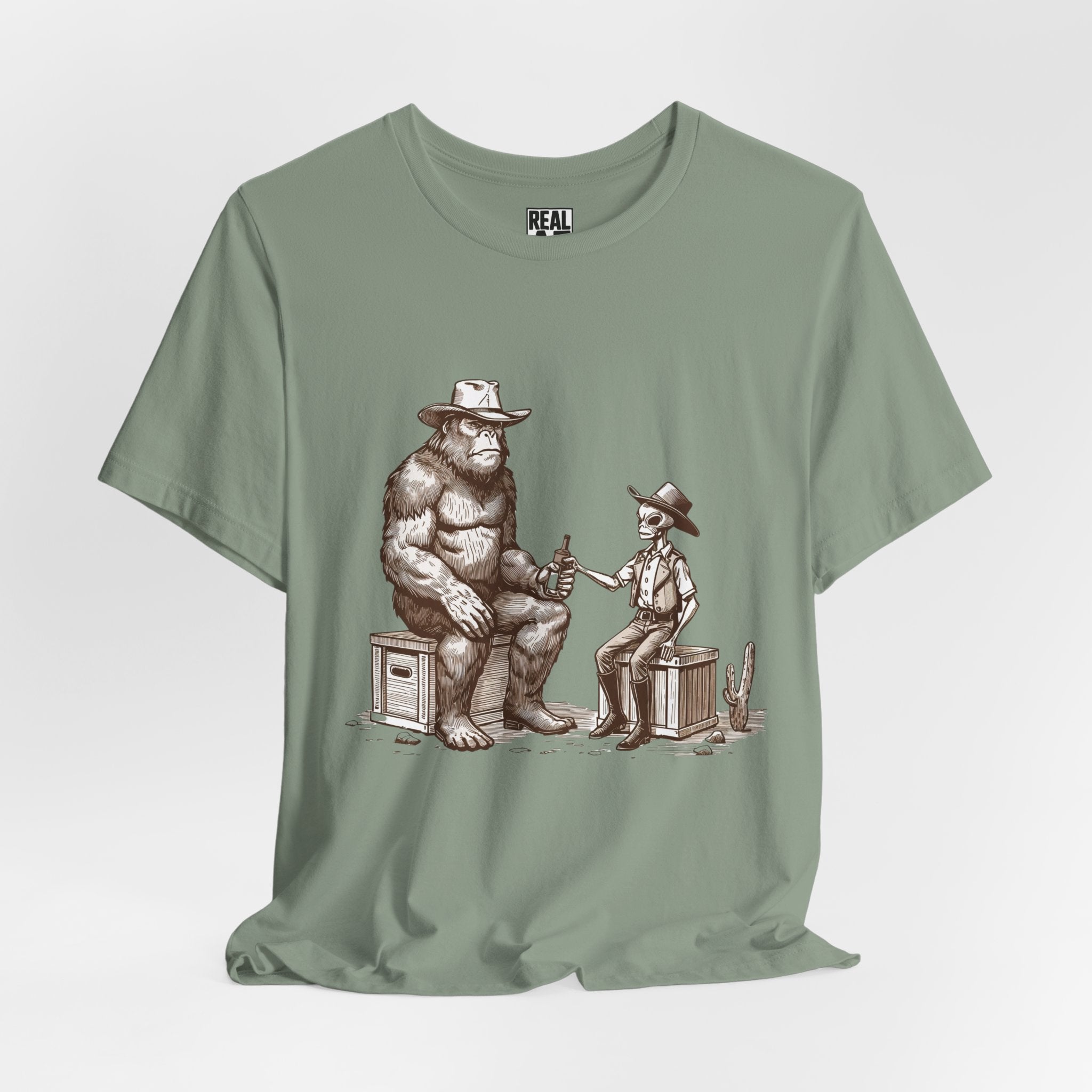 Frontier Truce T‑Shirt – Bigfoot & Alien Beer Break Tee