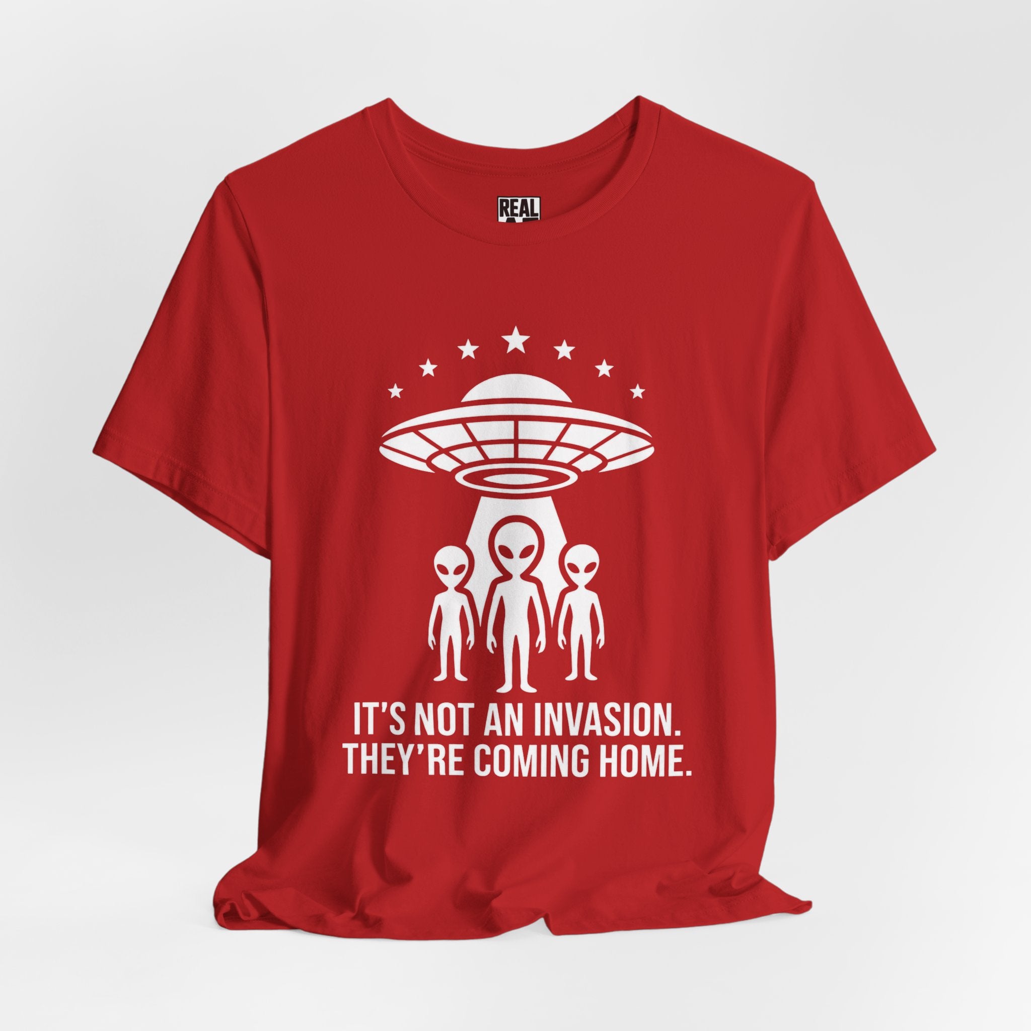 Alien Homecoming T‑Shirt – "It's Not an Invasion, They're Coming Home" UFO Tee