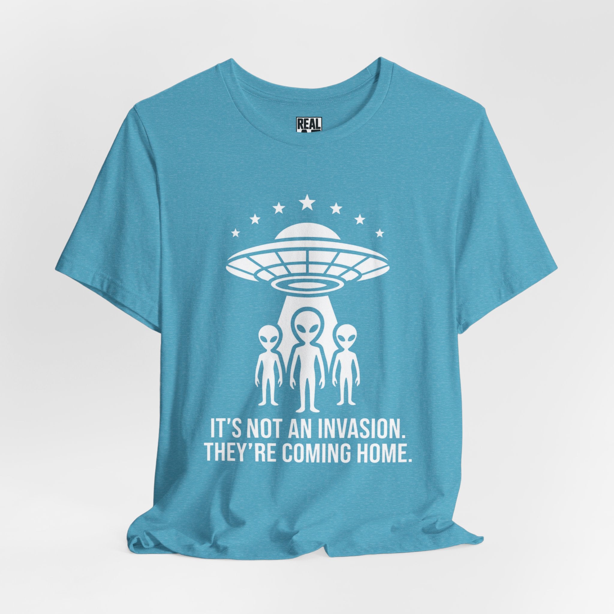 Alien Homecoming T‑Shirt – "It's Not an Invasion, They're Coming Home" UFO Tee