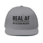 Real AF No Filtered Embroidered Flat Bill Cap