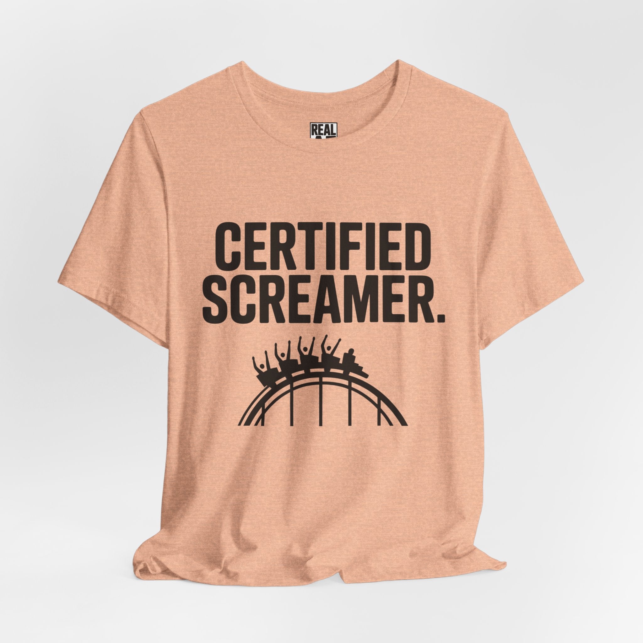 Certified Screamer T‑Shirt — Roller Coaster Thrill Seeker Tee