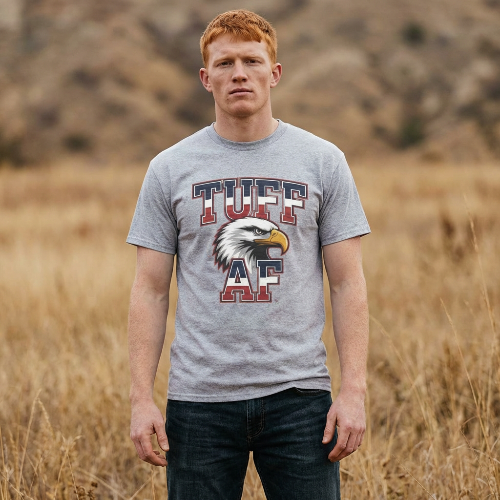 'Tuff AF' Patriotic Eagle Graphic Tee