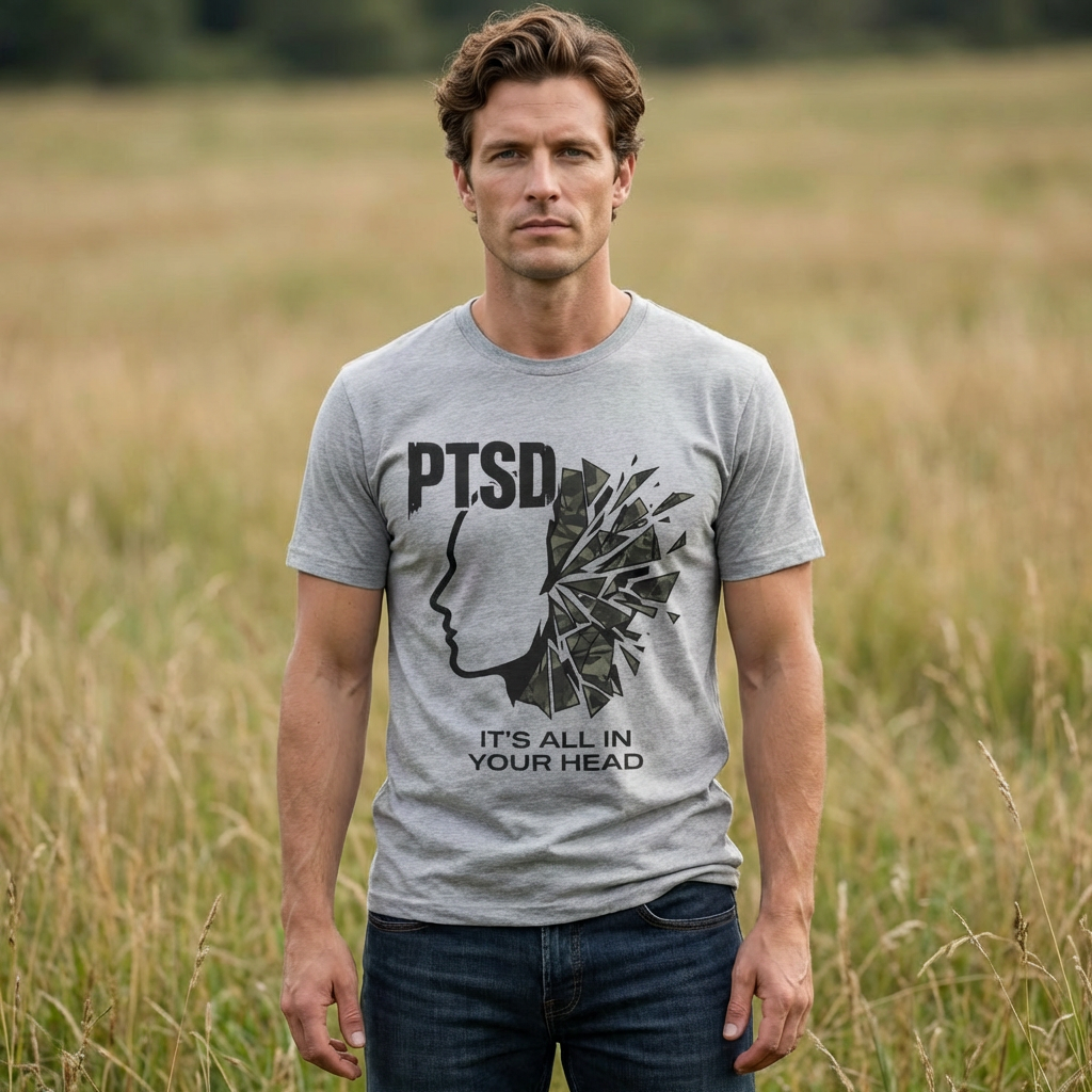 PTSD Awareness Tee - "It's All In Your Head" Mental Health Support T-Shirt