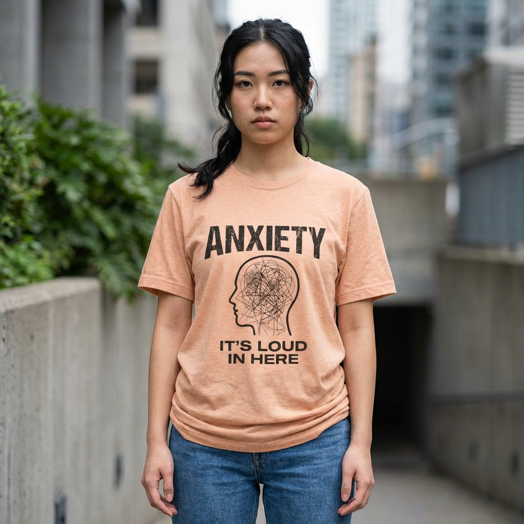 Anxiety Tee — "Anxiety It's Loud In Here" Mental Health Awareness T-Shirt
