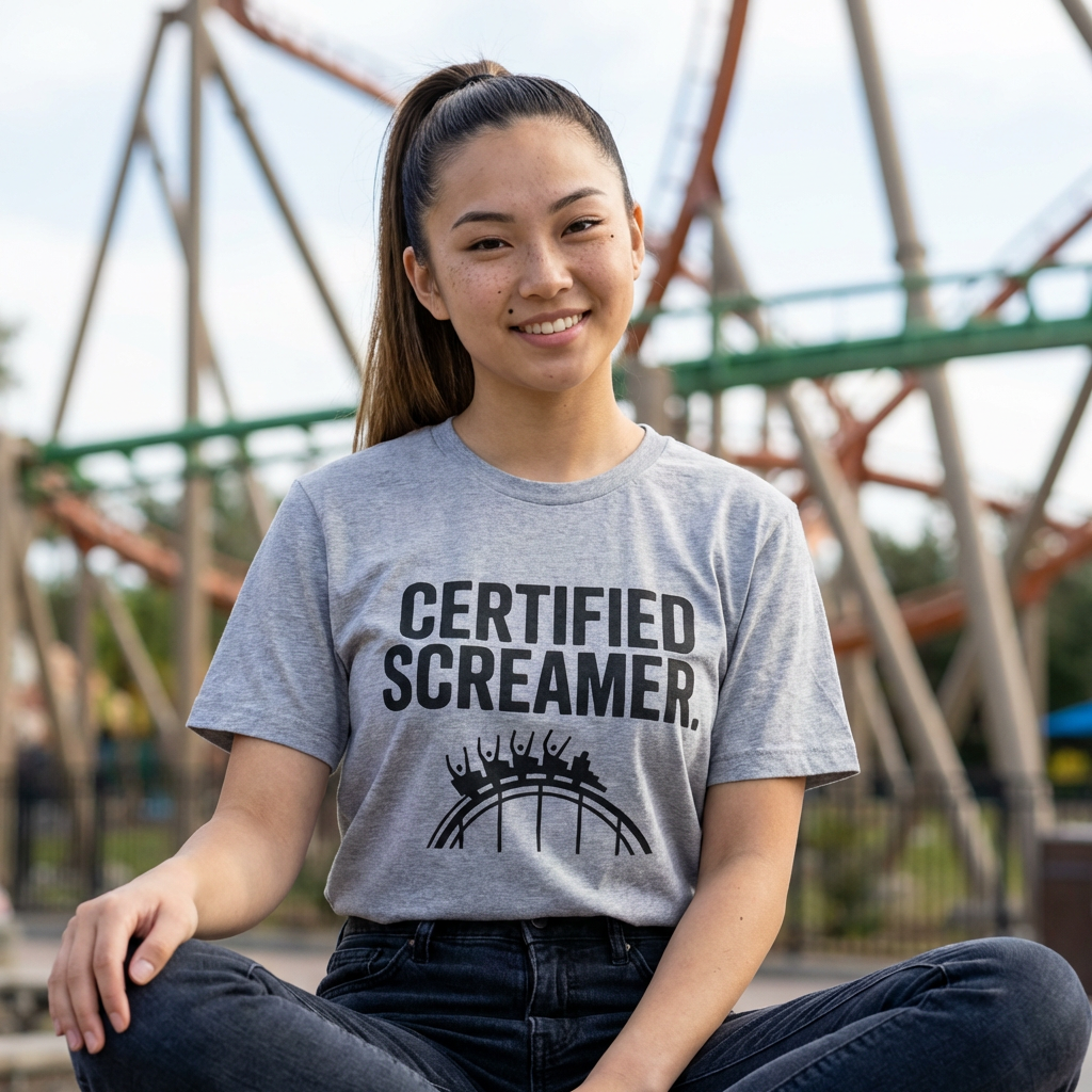 Certified Screamer T‑Shirt — Roller Coaster Thrill Seeker Tee
