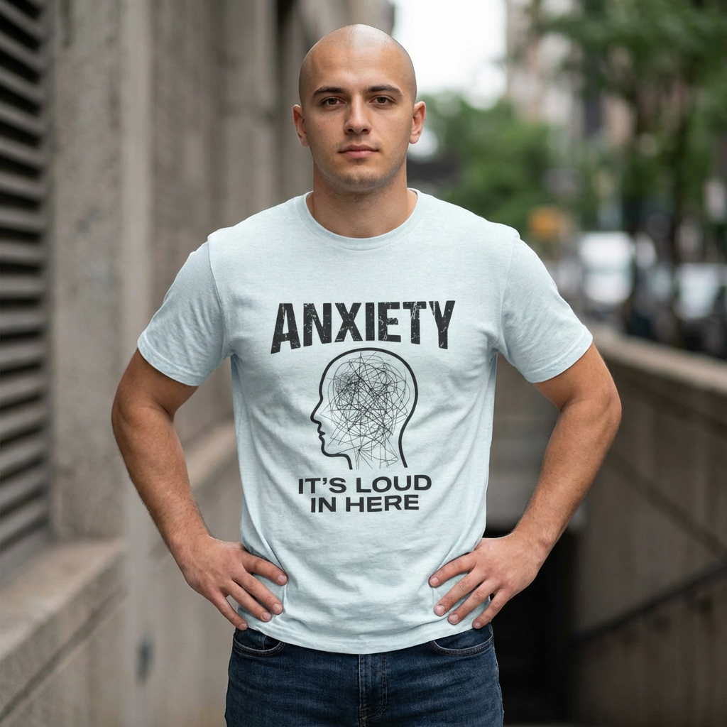 Anxiety Tee — "Anxiety It's Loud In Here" Mental Health Awareness T-Shirt