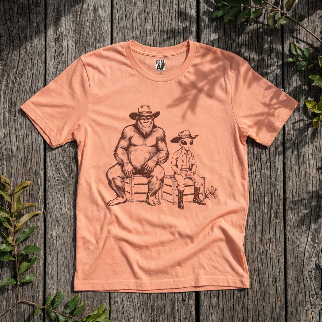 Frontiers of Friendship Bigfoot and Alien Tee
