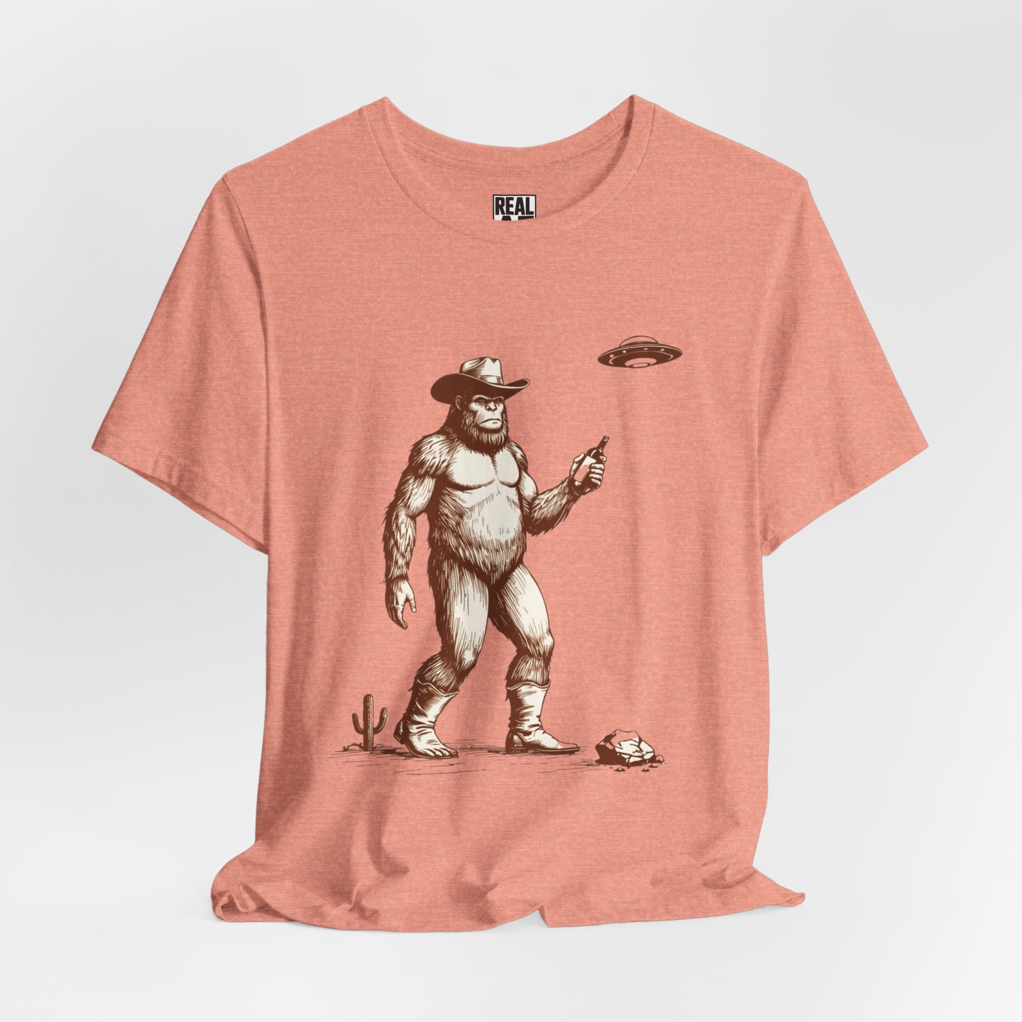 Bigfoot Cowboy UFO Western Tee