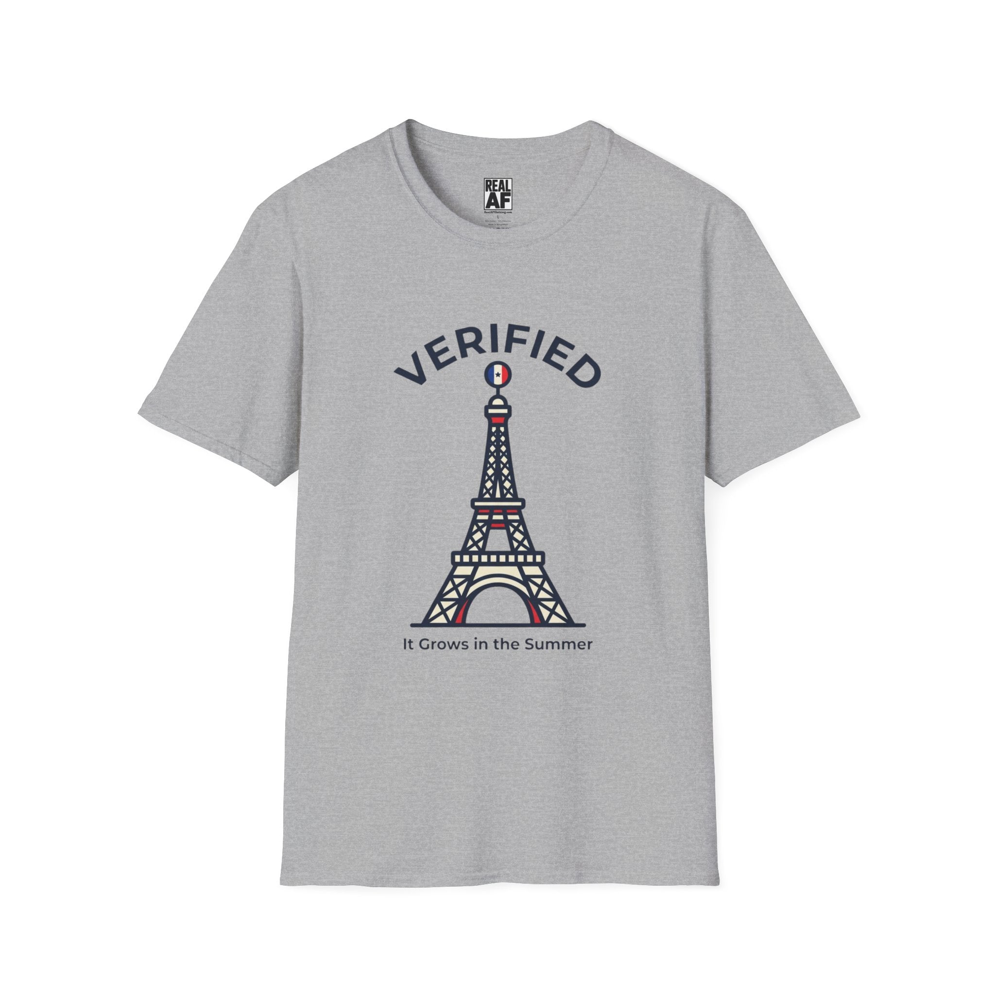 Verified Eiffel Tower T-Shirt — 'It Grows in the Summer' Graphic Tee