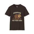 Wombat Humor T-Shirt — "Verified They Poop Cubes"