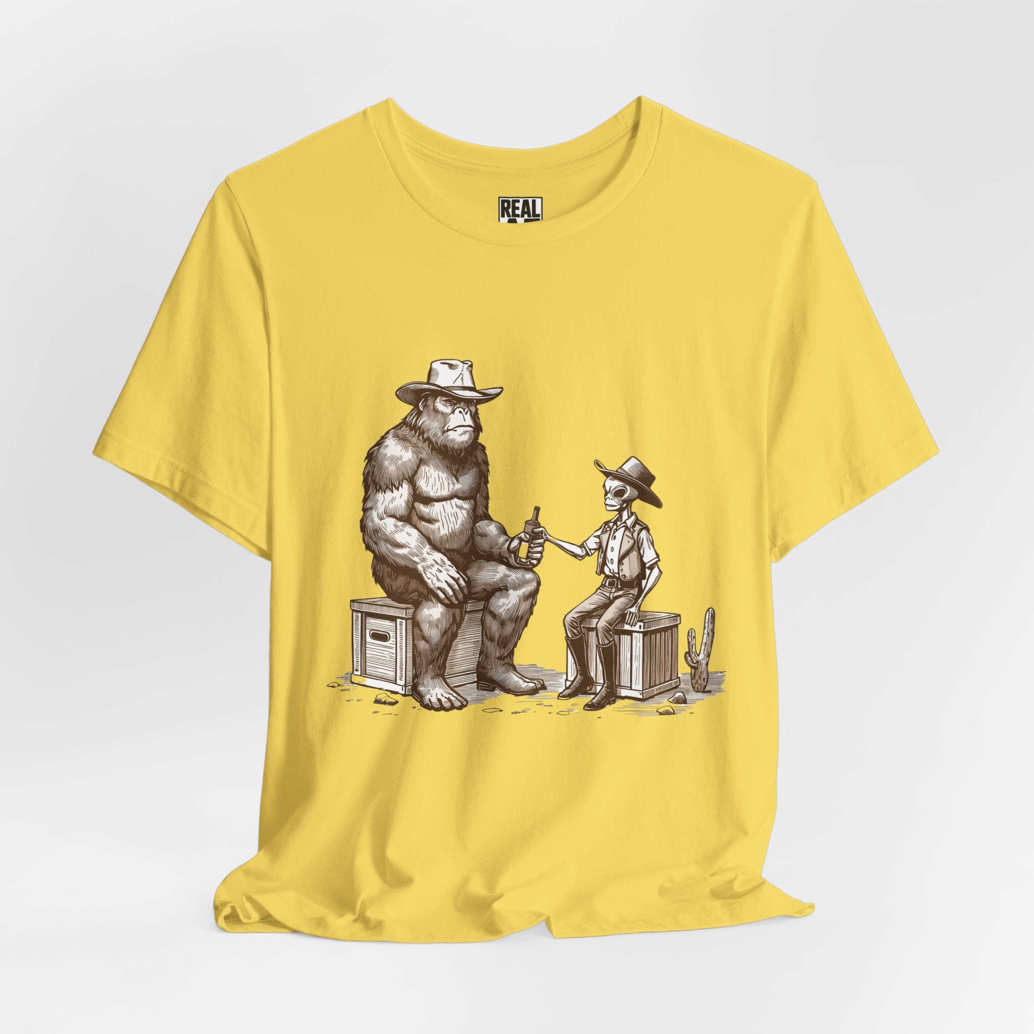 Frontier Truce T‑Shirt – Bigfoot & Alien Beer Break Tee
