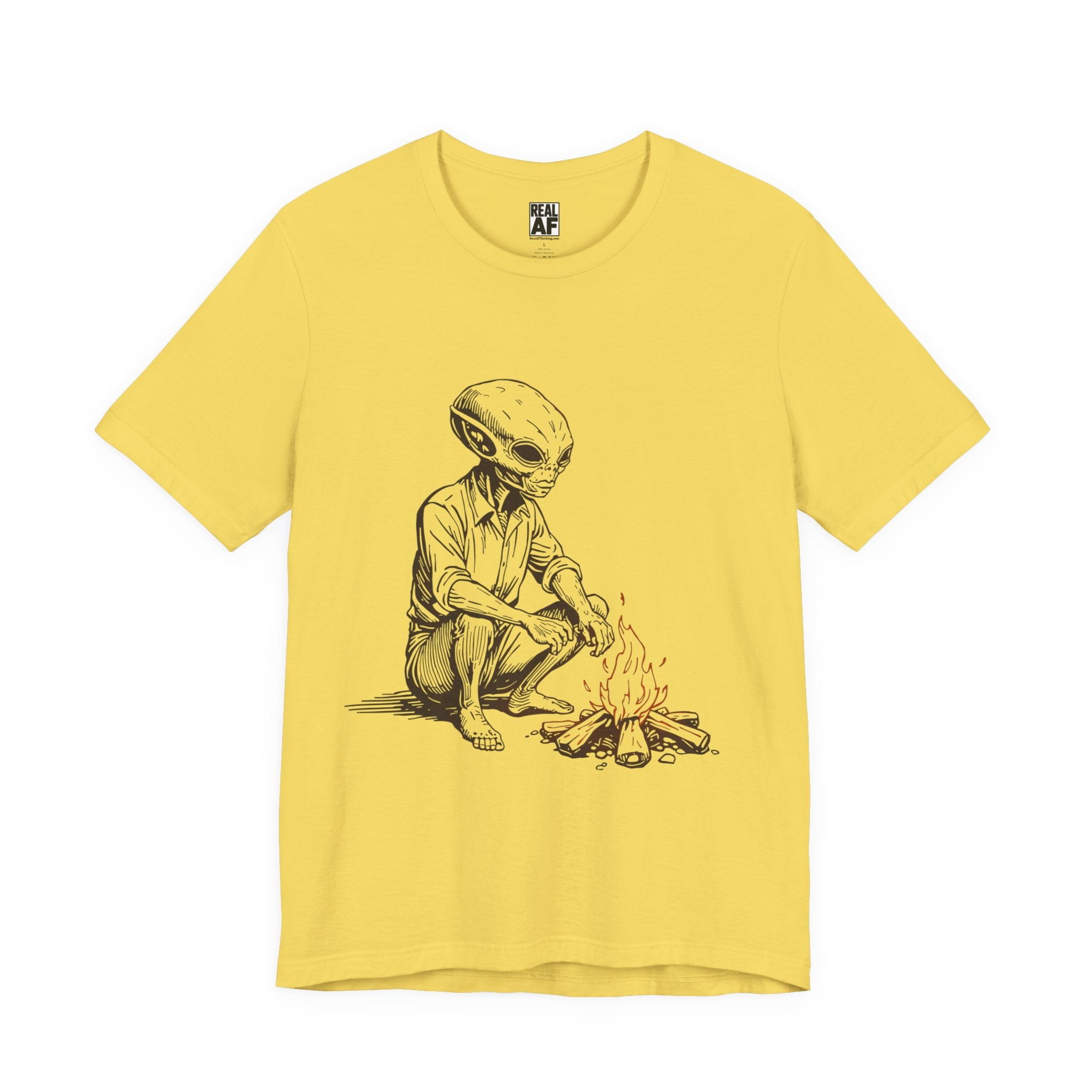 Campfire Visitor T‑Shirt – Western Alien Night Tee