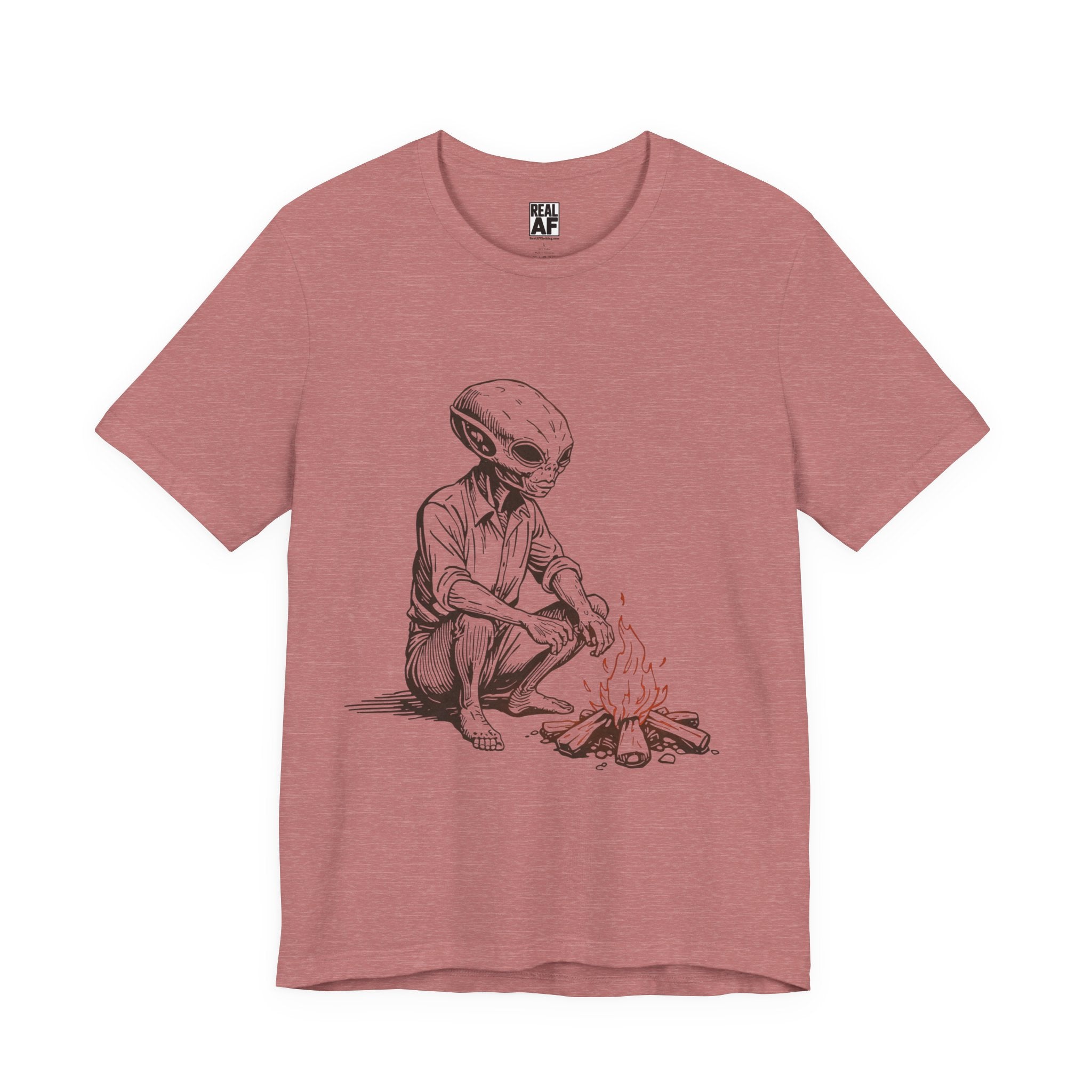 Campfire Visitor T‑Shirt – Western Alien Night Tee