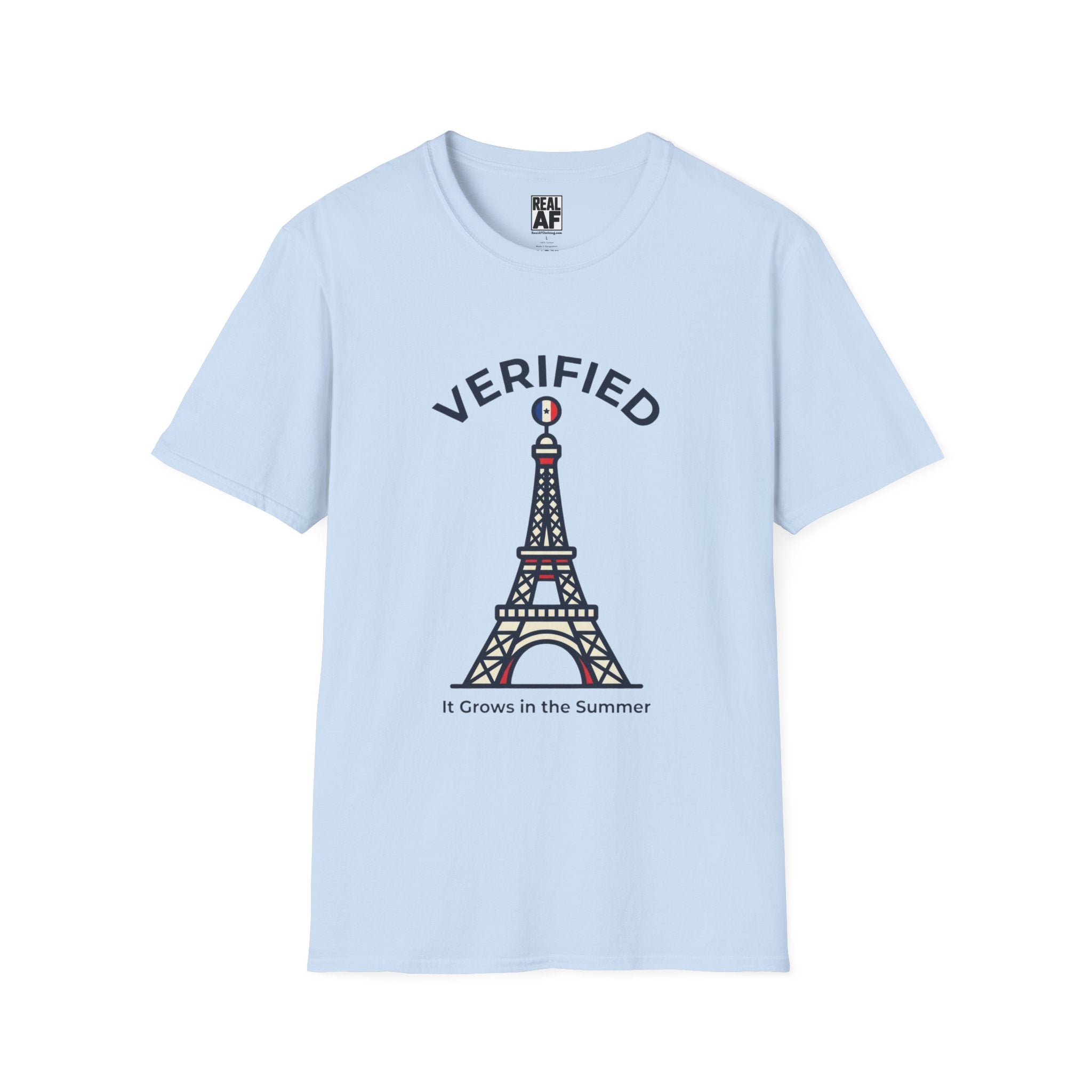 Verified Eiffel Tower T-Shirt — 'It Grows in the Summer' Graphic Tee