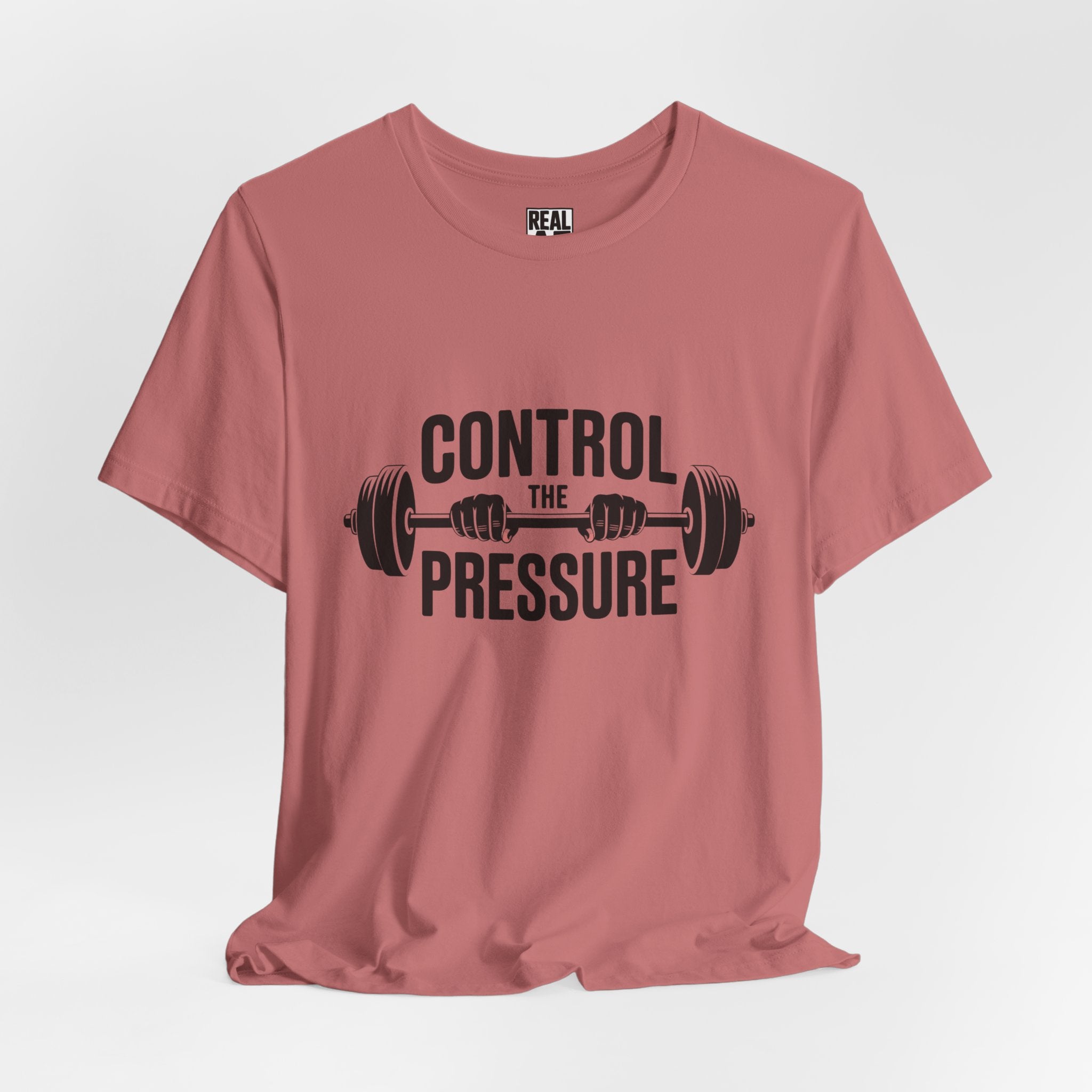 Control the Pressure Barbell Tee — Weightlifting Gym Shirt