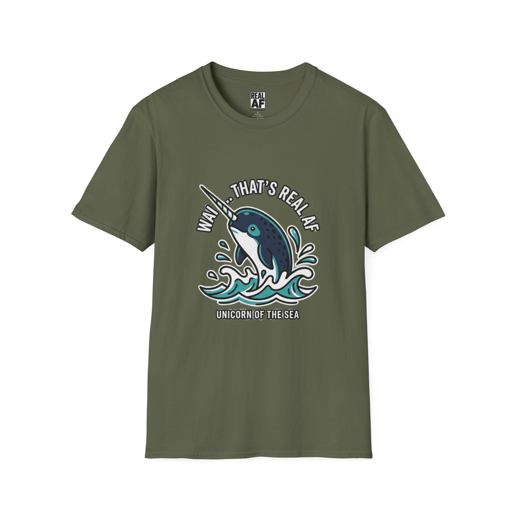 Narwhal Graphic T-Shirt — “Wow, That’s Real AF” Novelty Tee