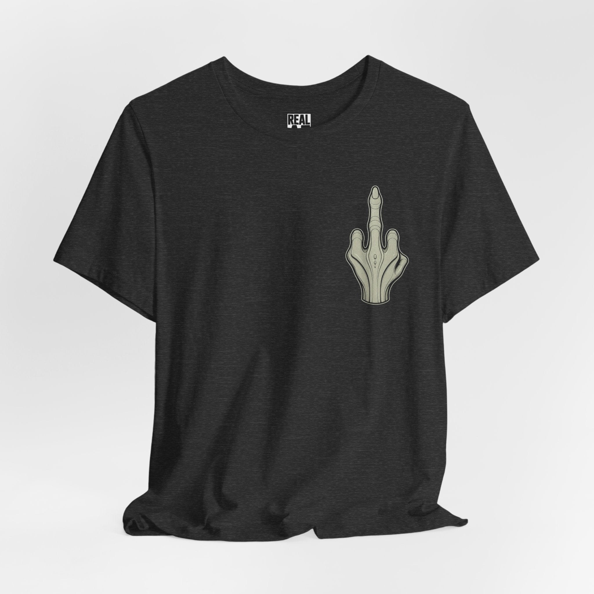 Alien Hand Middle Finger Tee – Funny Retro Space Graphic Shirt