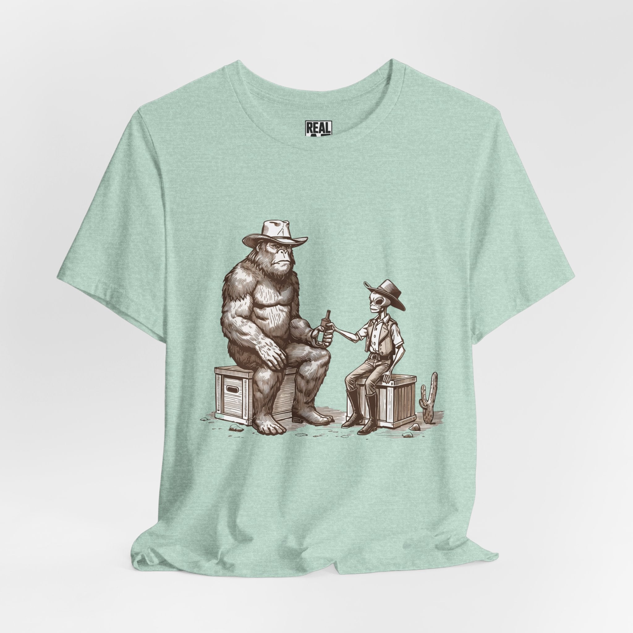 Frontier Truce T‑Shirt – Bigfoot & Alien Beer Break Tee