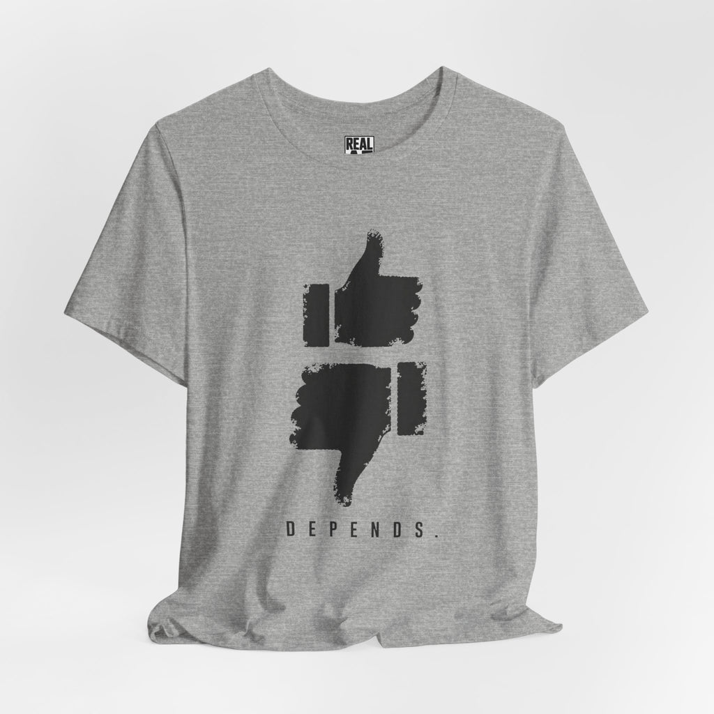 Depends. Thumbs Up/Down Graphic Tee