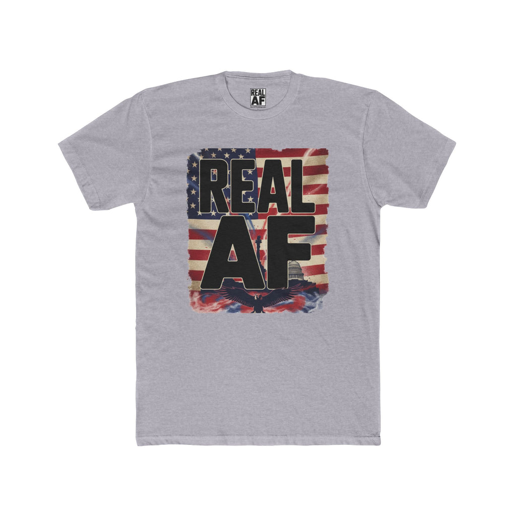 Real AF American Flag Tee — Patriotic Graphic T-Shirt